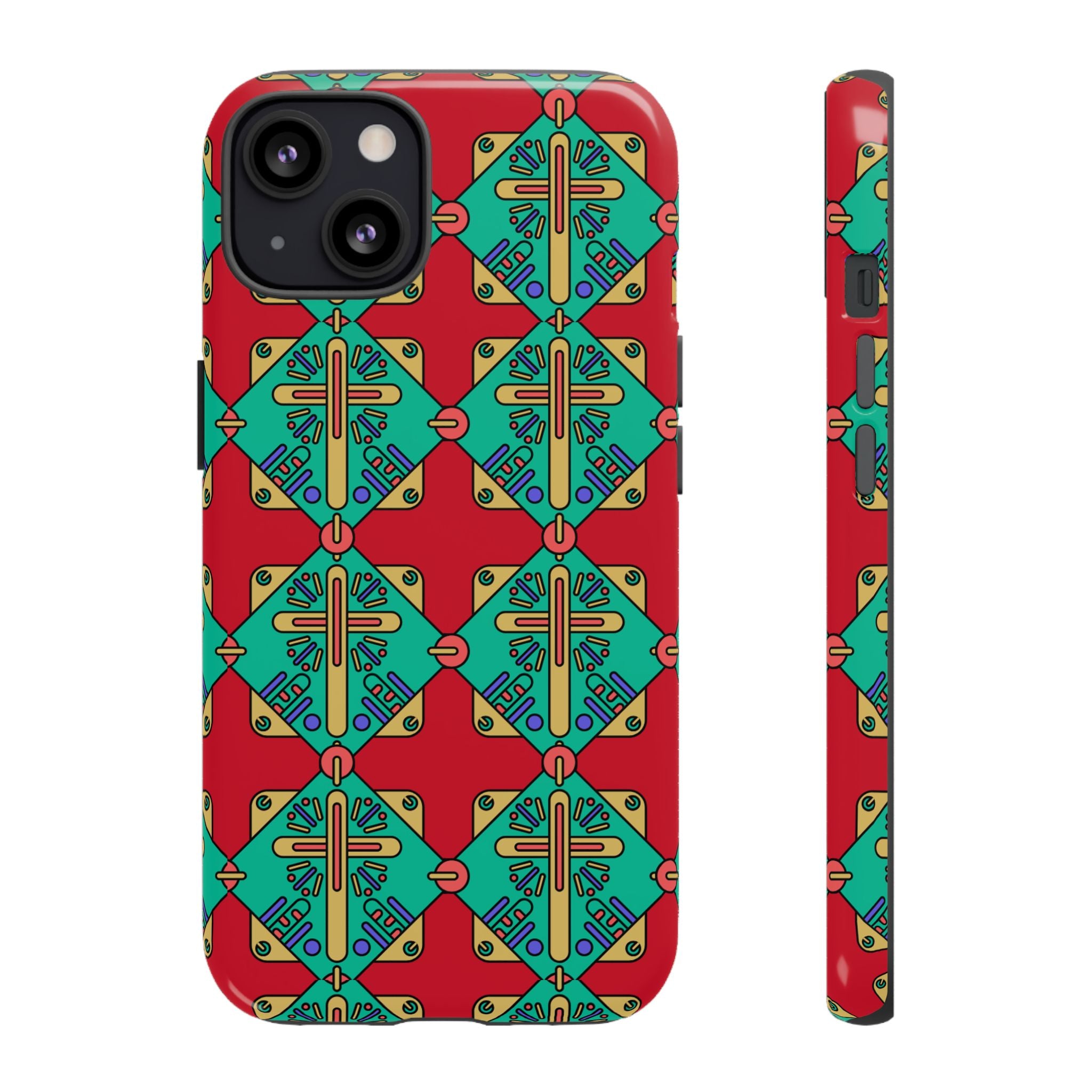 Funda resistente y vibrante para iPhone | Protección artística y colorida | Regalo católico único y elegante accesorio para teléfono