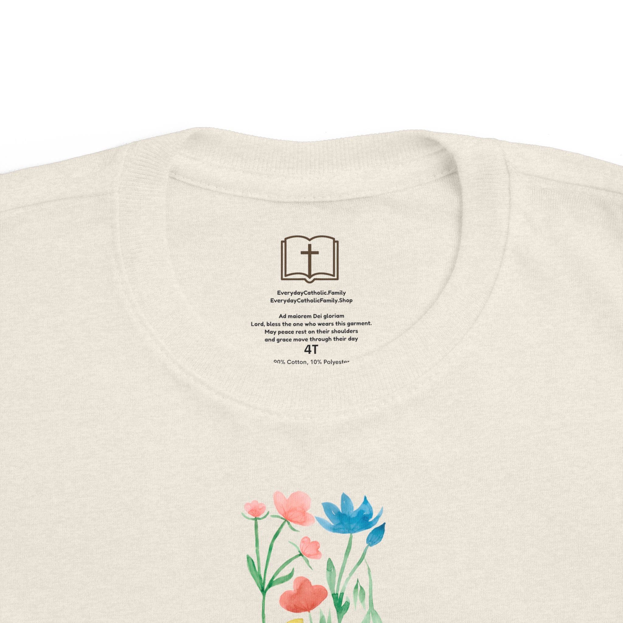 Camiseta cruzada floral para niños pequeños