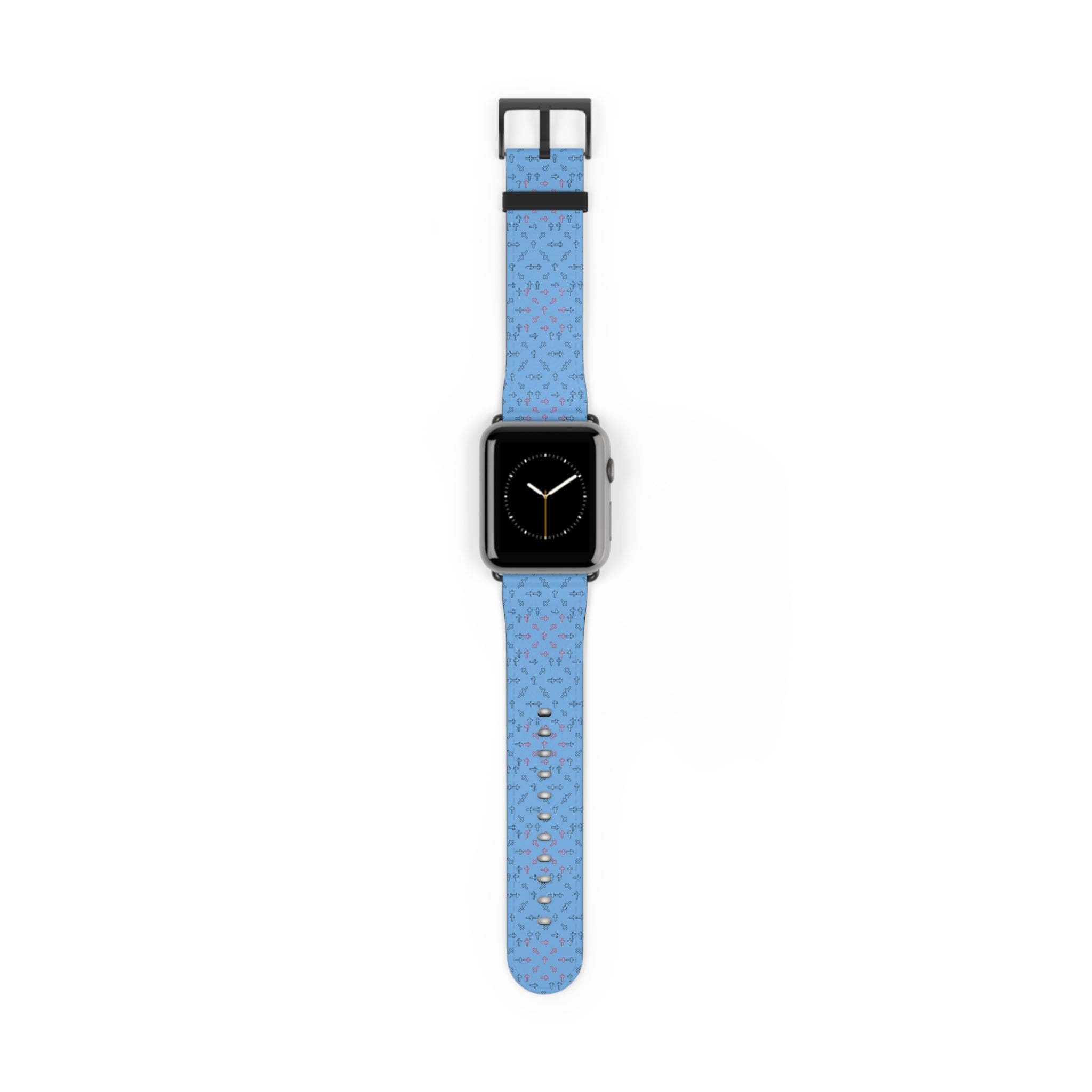 Blue Cross Pattern iWatch Band – Modern Faith Edition for Women