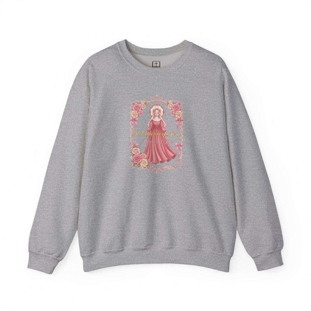 St. Catherine of Siena Patroness of Fire Crewneck Sweatshirt