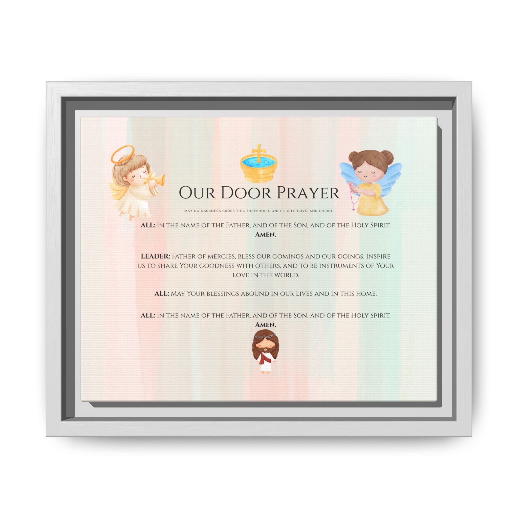 Arte mural de los Ángeles de la Misericordia “Oración en nuestra puerta”