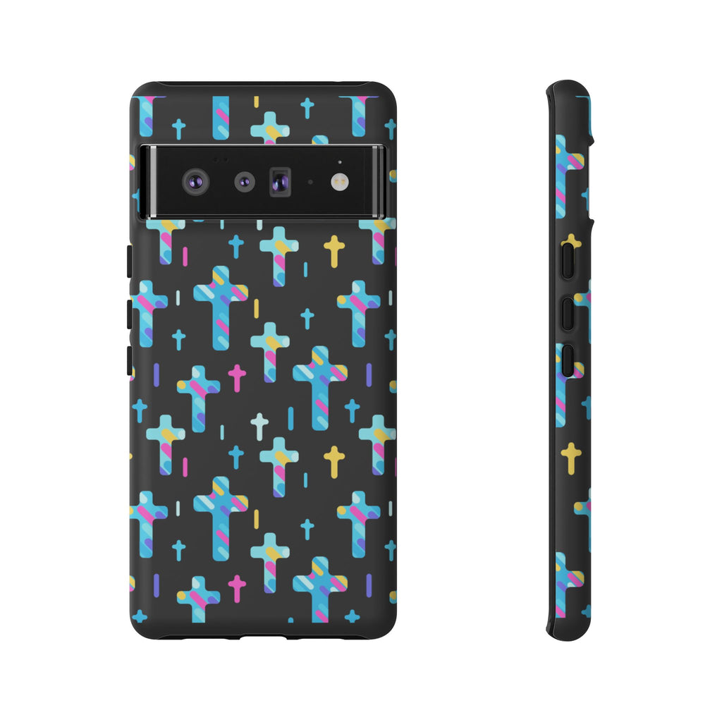 Colorful Cross Google Pixel Phone Case | Faith-Inspired Protection | Christian Gift & Everyday Accessory