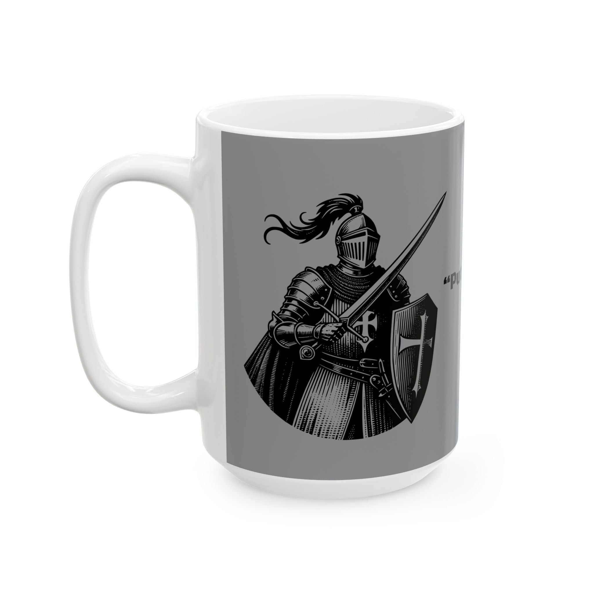Taza Efesios 6:11 – Edición Armadura de Dios | Taza Guerrero Cristiano para Hombre