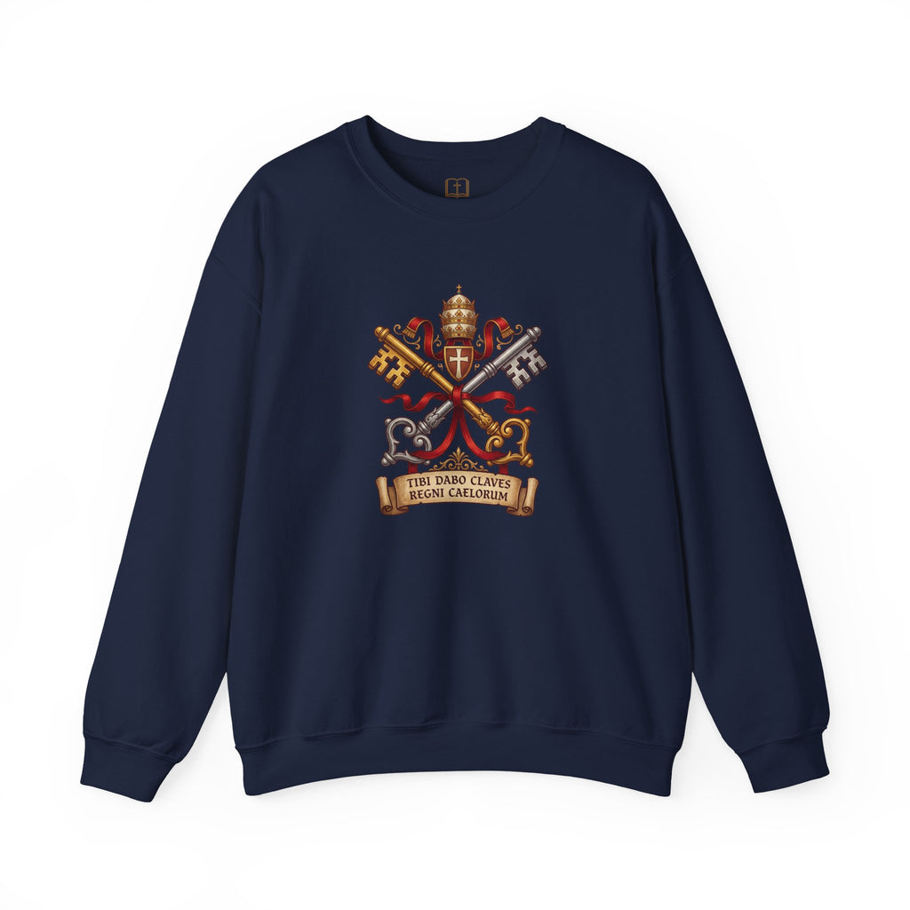 Papal Keys to the Kingdom Catholic Sweatshirt | Vatican Emblem Crewneck