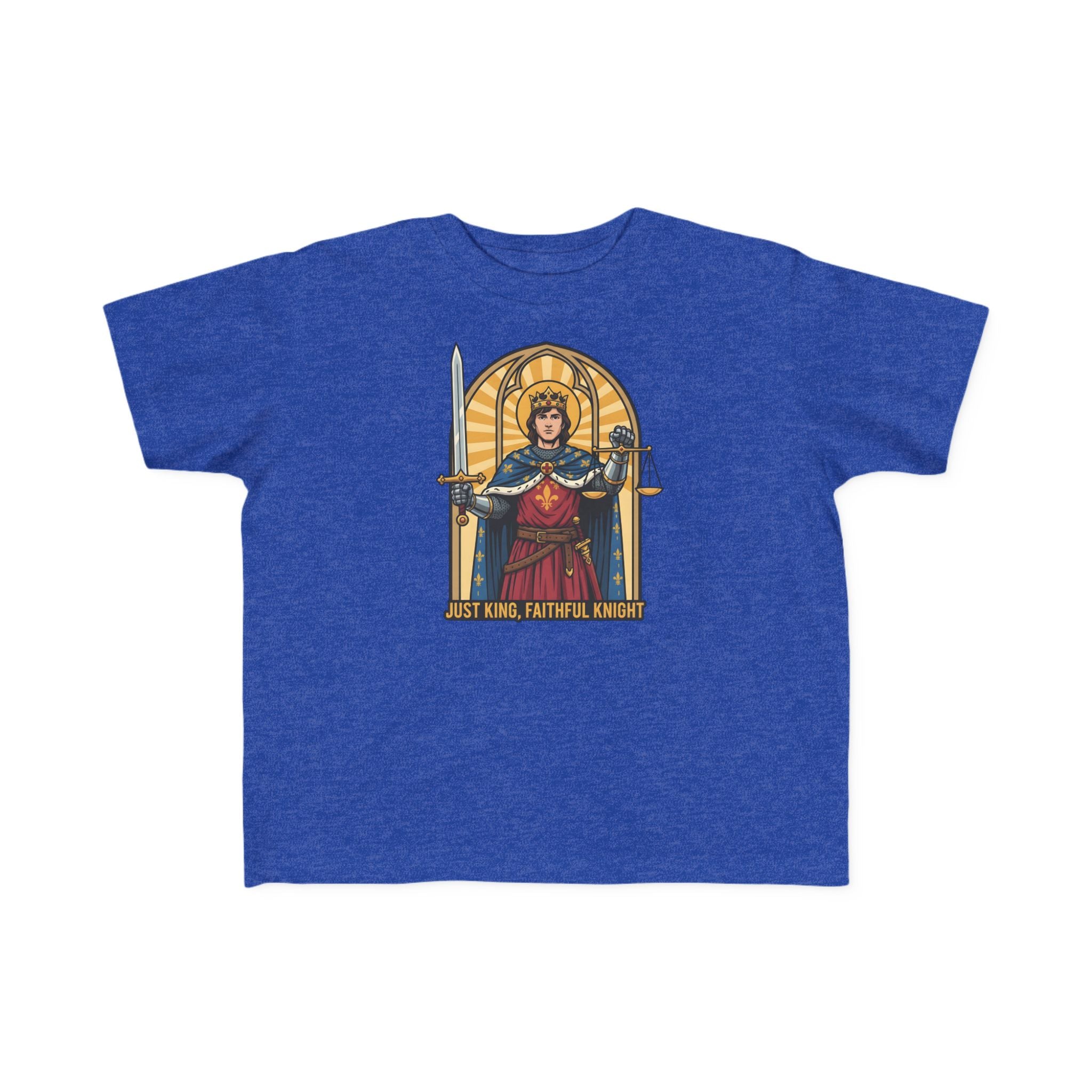 Camiseta de San Luis IX para niño | Camiseta cristiana "Fiel Caballero" para niño