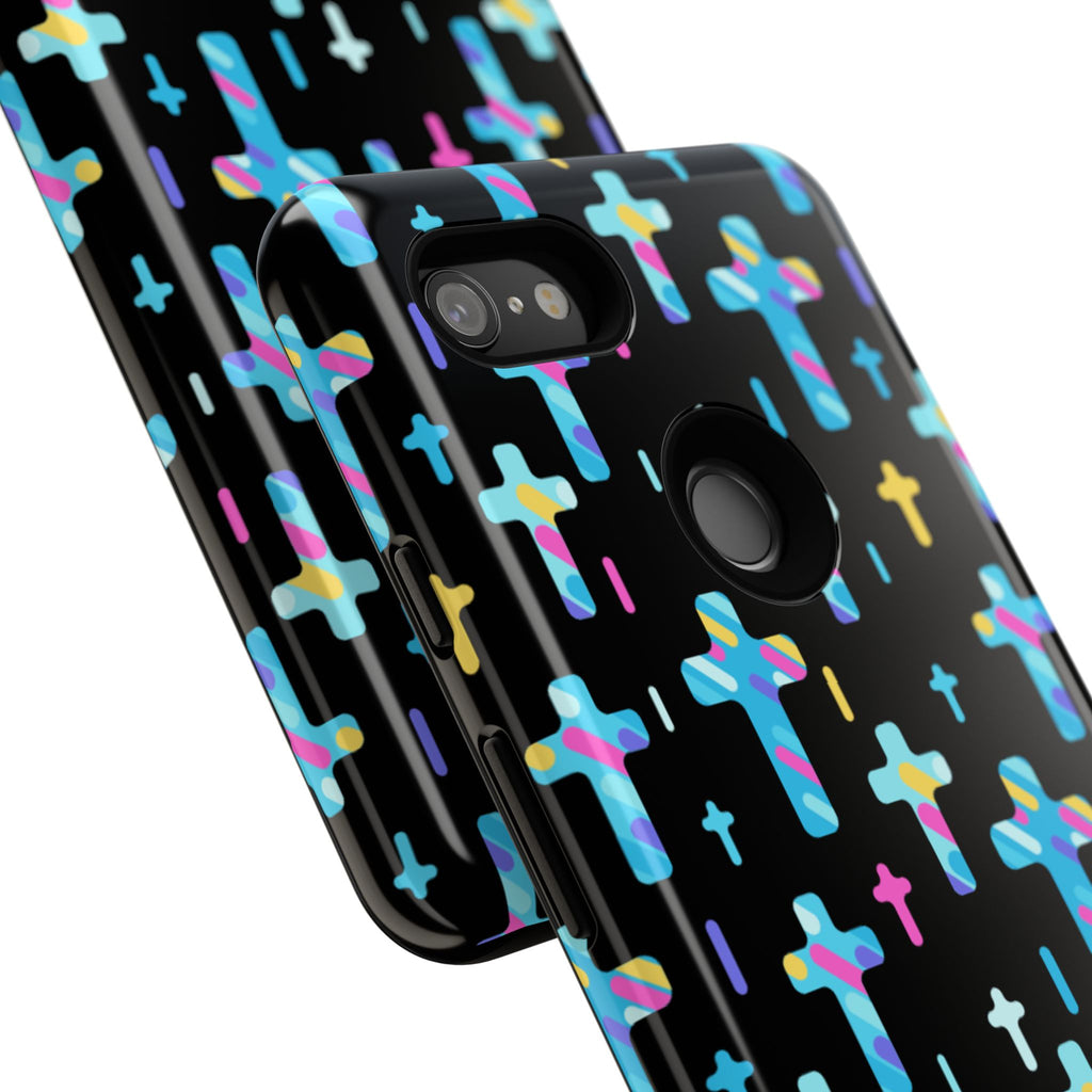 Colorful Cross Google Pixel Phone Case | Faith-Inspired Protection | Christian Gift & Everyday Accessory