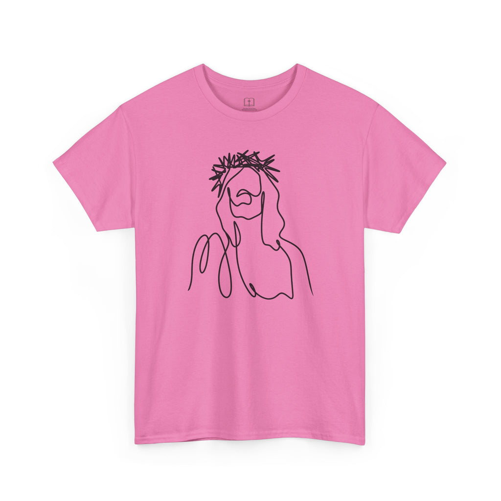 Camiseta para mujer con dibujo artístico de Jesús | Camiseta minimalista de fe | Ropa cristiana