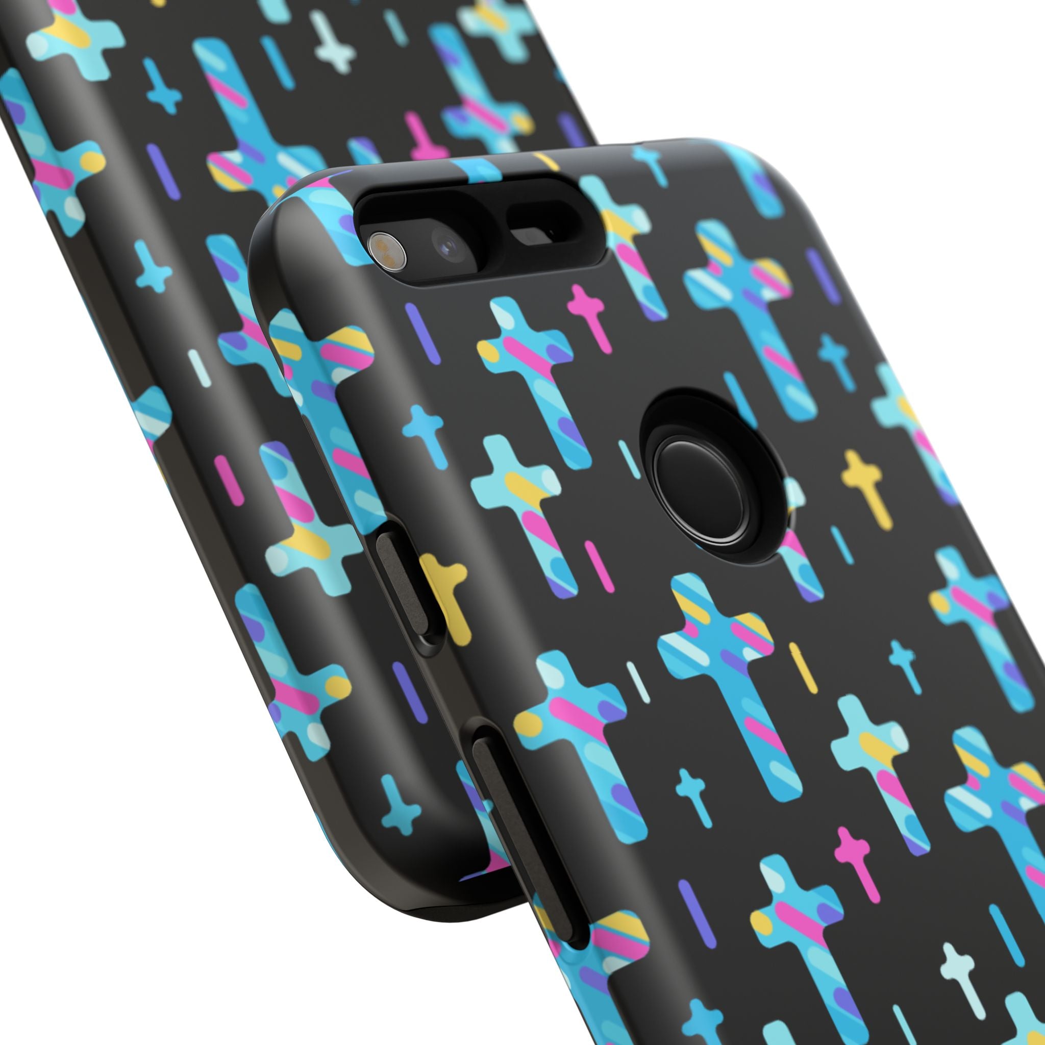Colorful Cross Google Pixel Phone Case | Faith-Inspired Protection | Christian Gift & Everyday Accessory