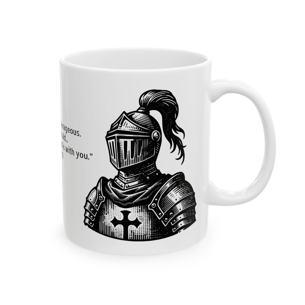 Taza Josué 1:9 – Sé fuerte y valiente | Edición Caballero Cristiano para Hombres
