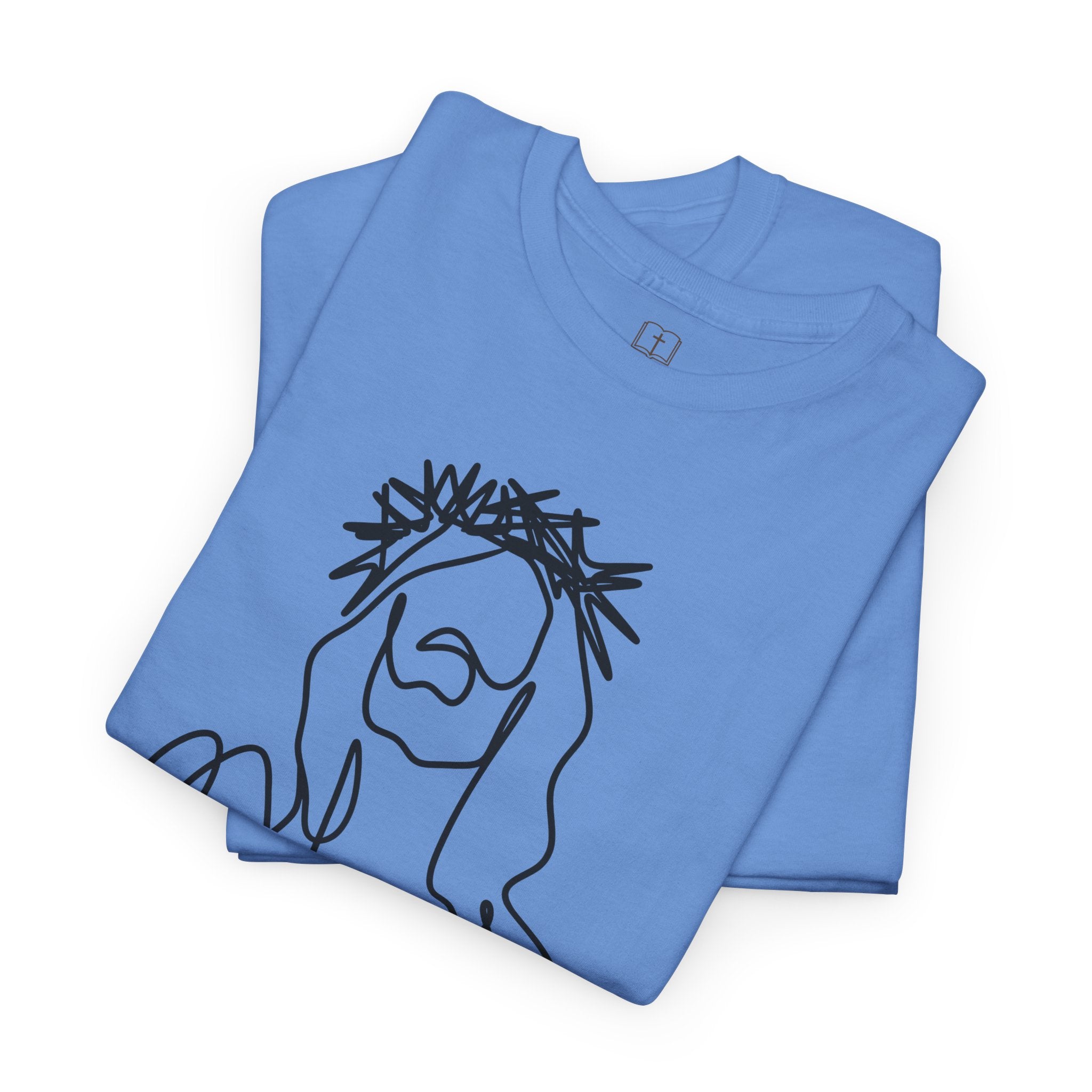 Camiseta para mujer con dibujo artístico de Jesús | Camiseta minimalista de fe | Ropa cristiana