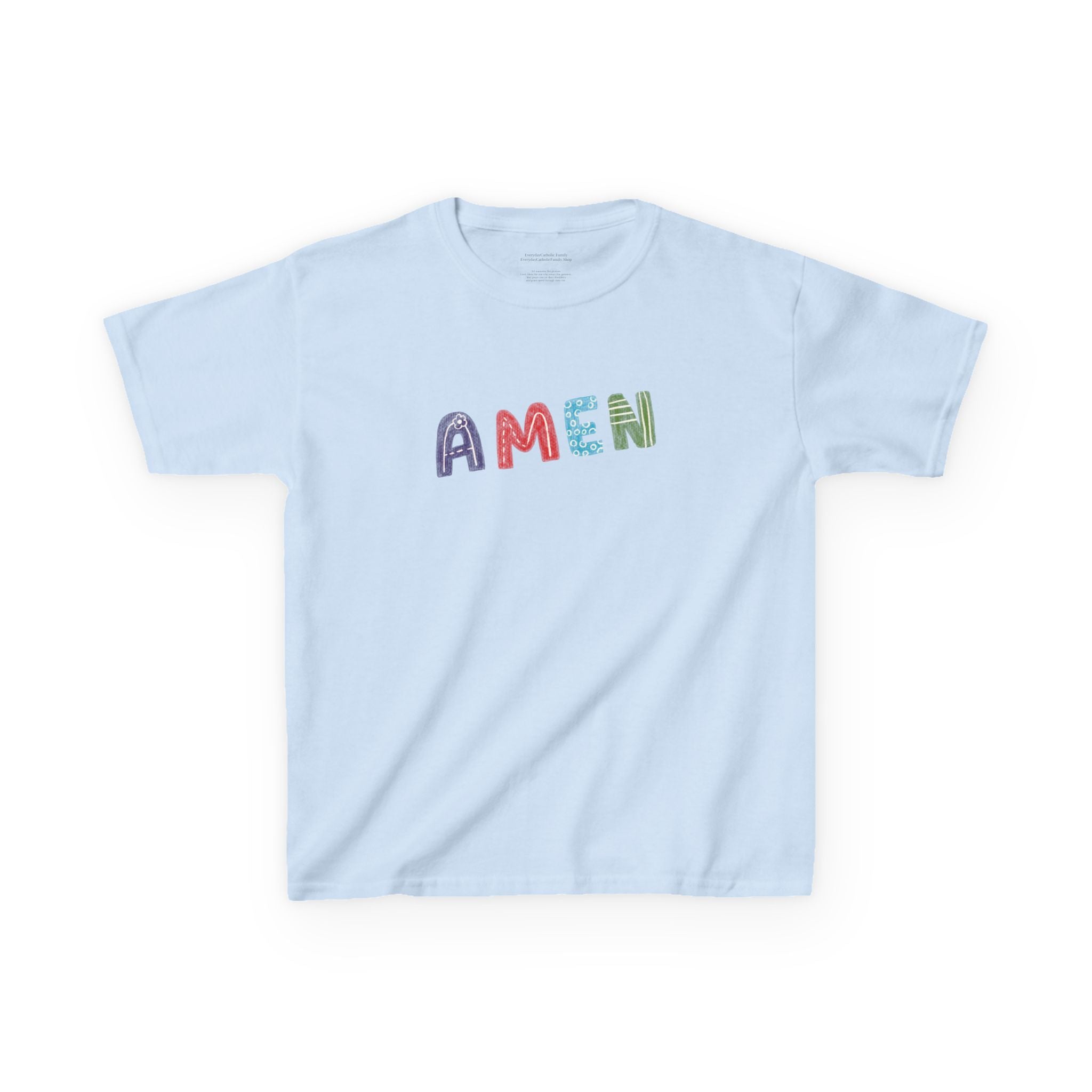 Amen Kids T-Shirt | Christian Faith Tee for Boys & Girls | Everyday Catholic Family Apparel