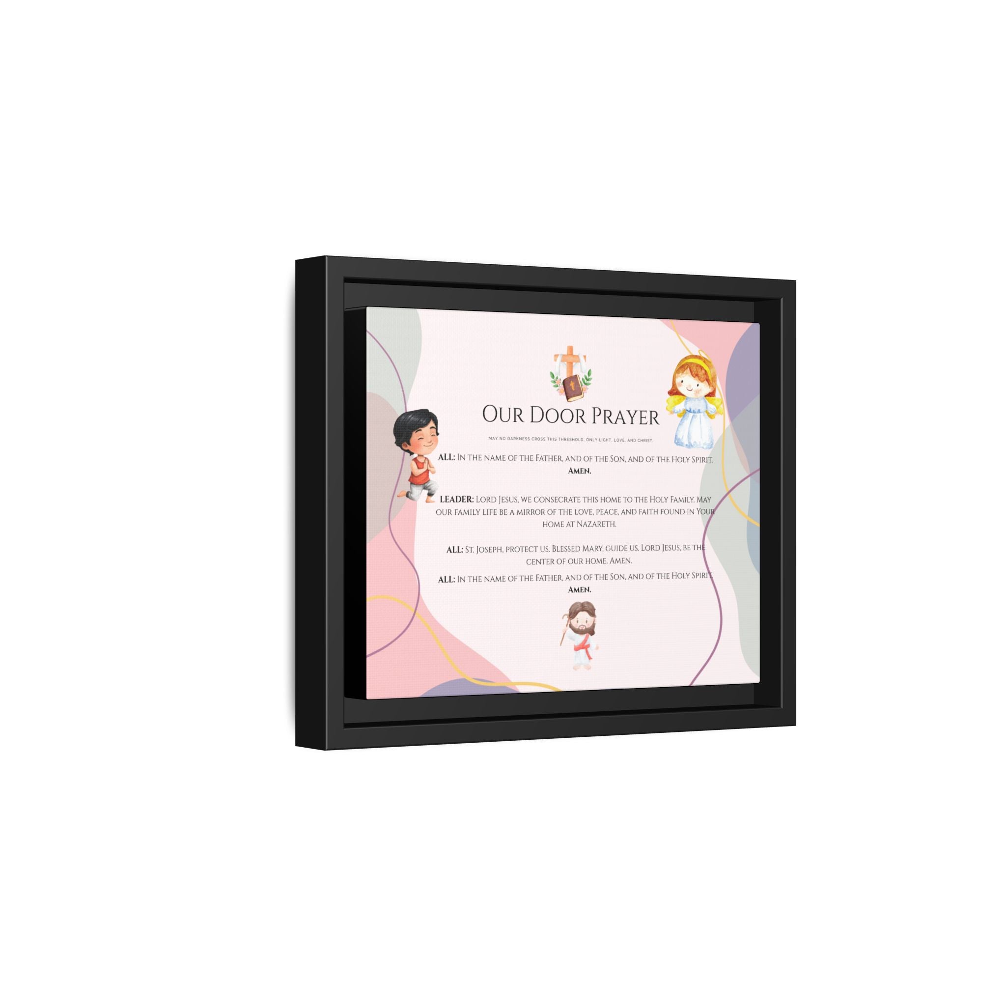 Arte mural de la Sagrada Familia “Oración de nuestra puerta”