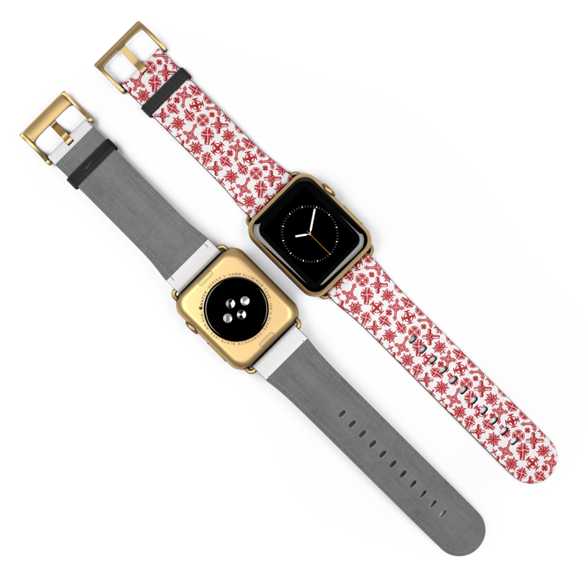 Correa para Apple Watch con cruz cristiana | Correa de piel sintética inspirada en la fe