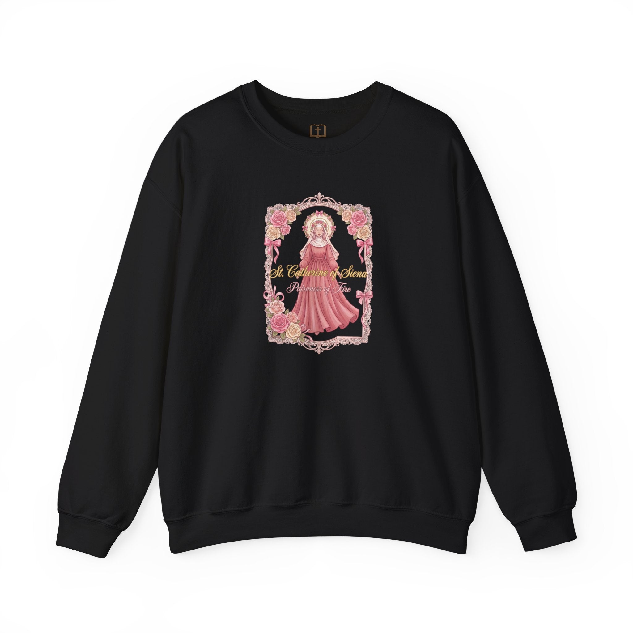 St. Catherine of Siena Patroness of Fire Crewneck Sweatshirt