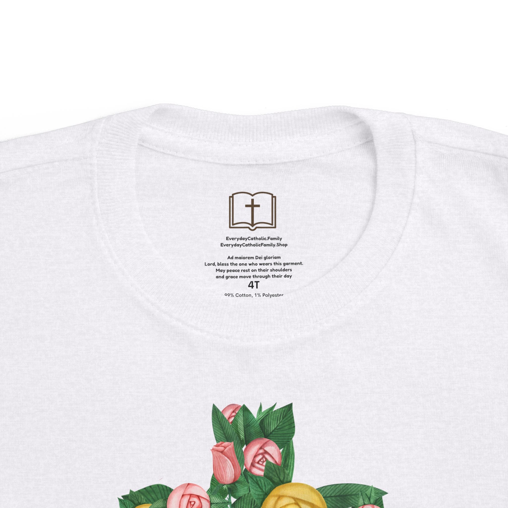 Toddler  Floral Cross Tee