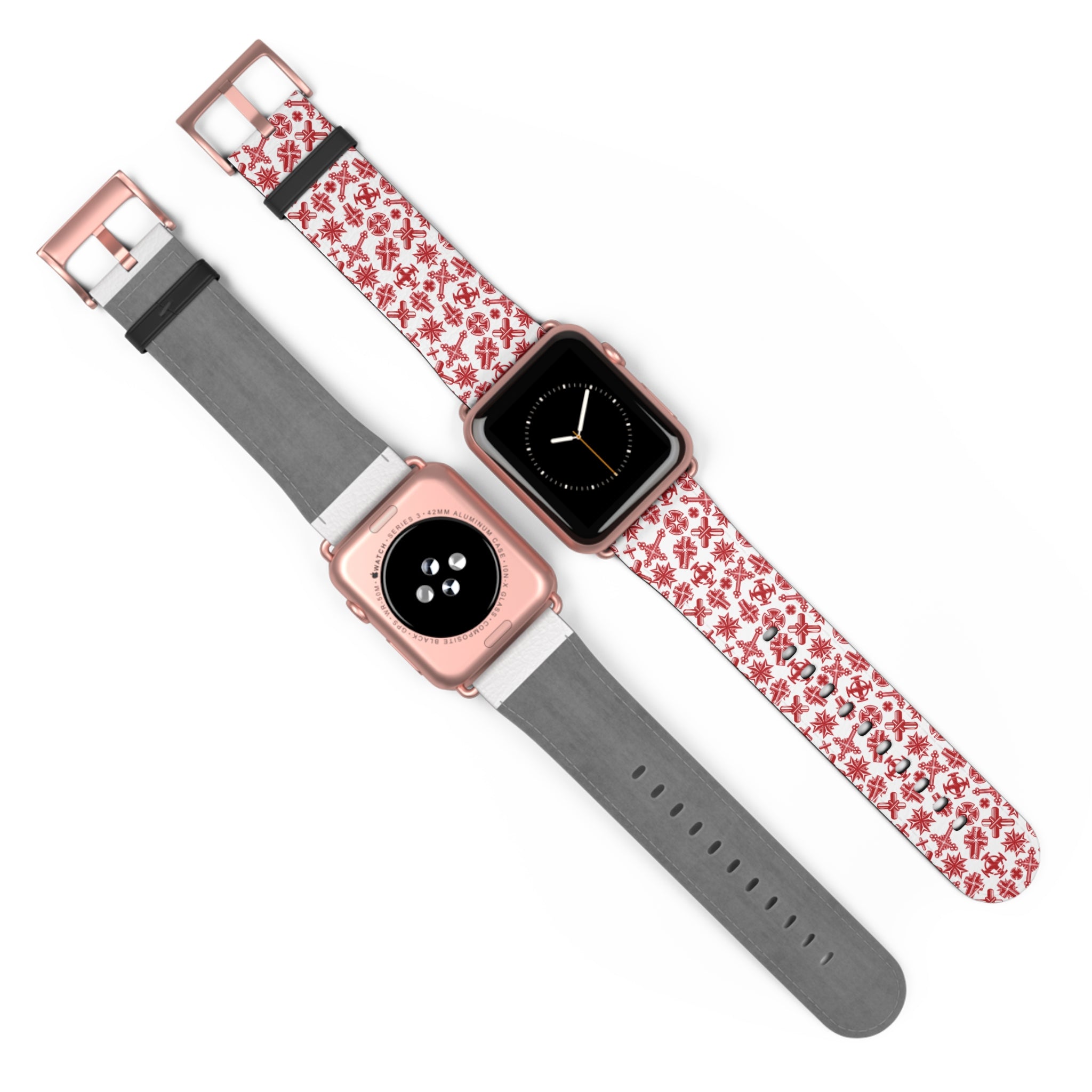 Correa para Apple Watch con cruz cristiana | Correa de piel sintética inspirada en la fe