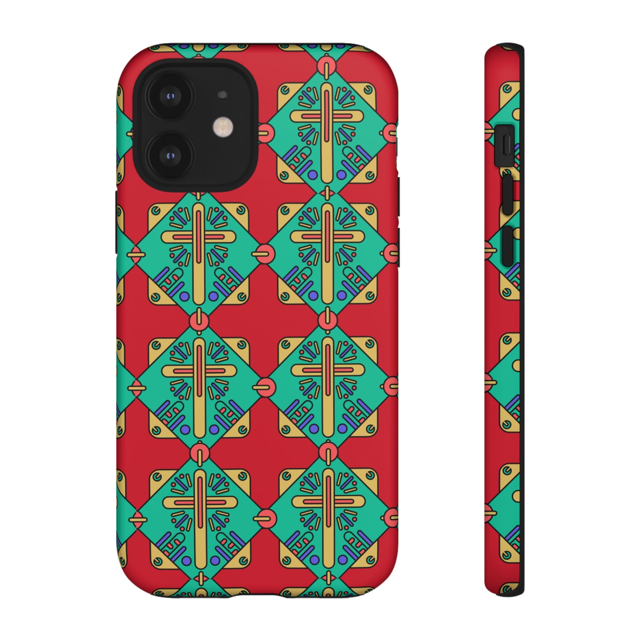 Funda resistente y vibrante para iPhone | Protección artística y colorida | Regalo católico único y elegante accesorio para teléfono
