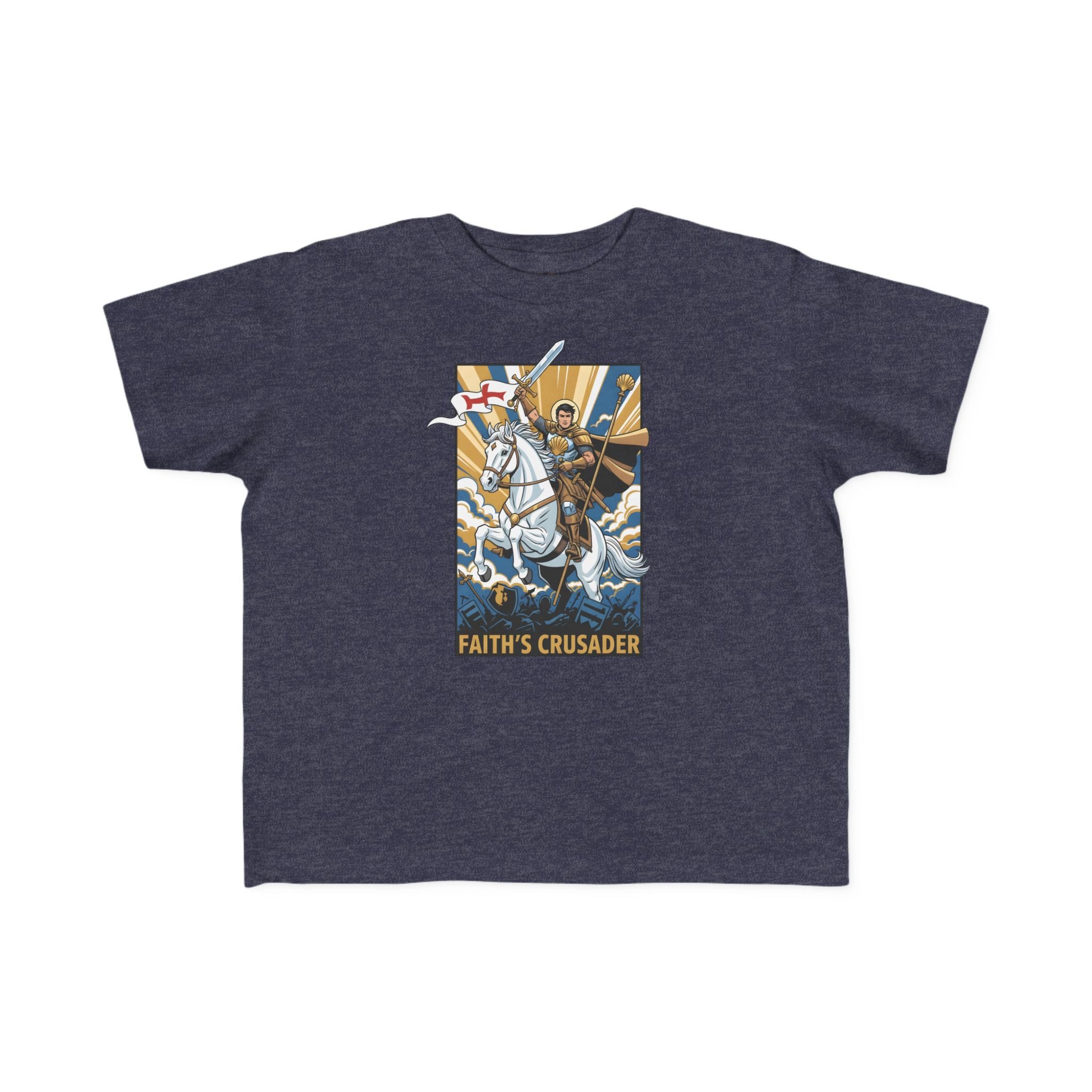 Camiseta infantil de Santiago el Mayor | Camiseta de aventura de Faith's Crusader