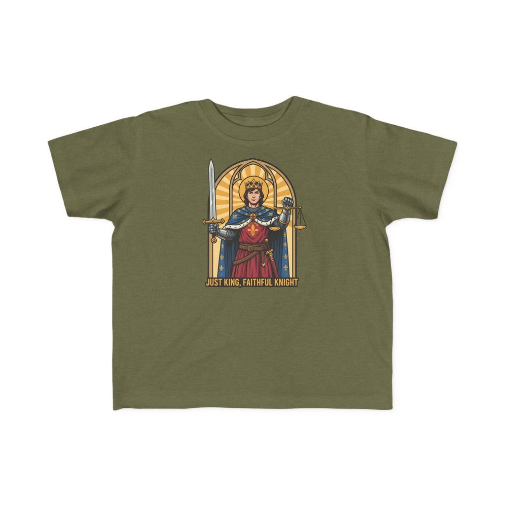 Camiseta de San Luis IX para niño | Camiseta cristiana "Fiel Caballero" para niño