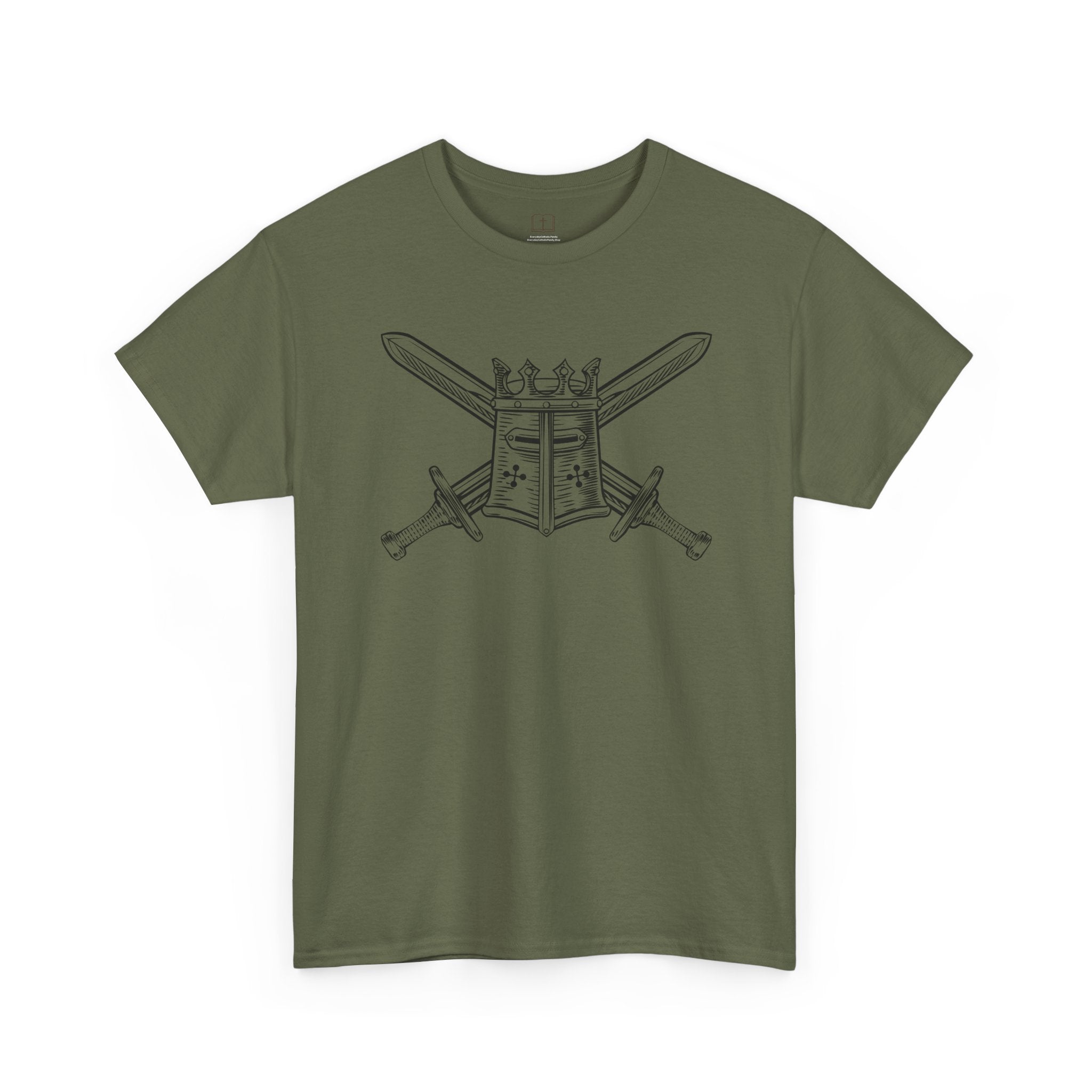 Battle Ready Men’s T-Shirt | Faith Warrior Graphic Tee | Catholic Apparel for Men