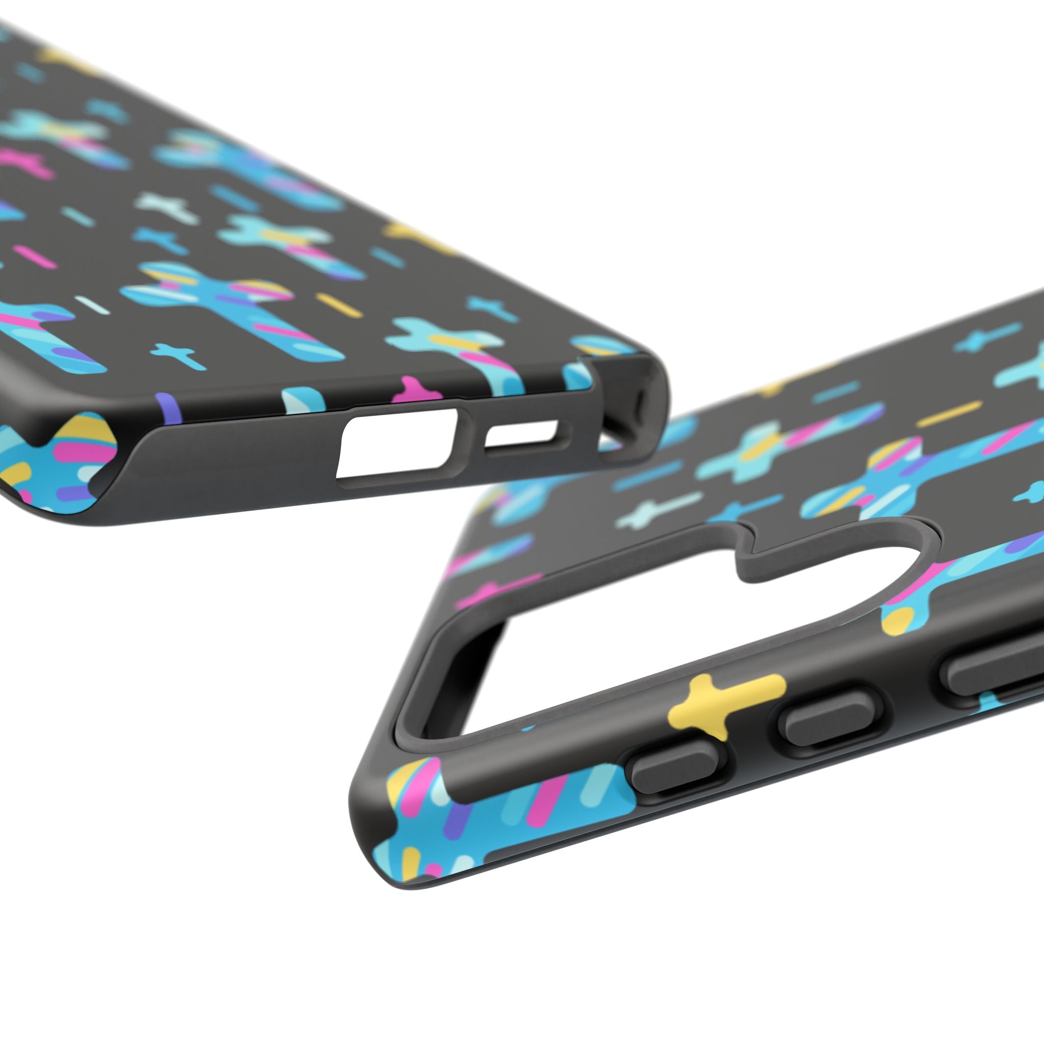 Colorful Cross Phone Case, Stylish Tough Case, Christian Phone Accessory, Unique Gift, Trendy Mobile Cover