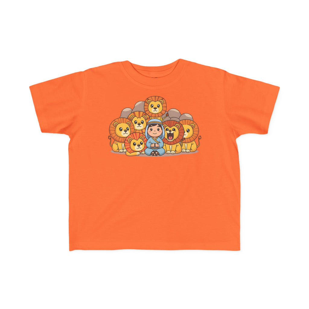 Camiseta infantil "El fiel Daniel en el foso de los leones" | Camiseta de historia católica