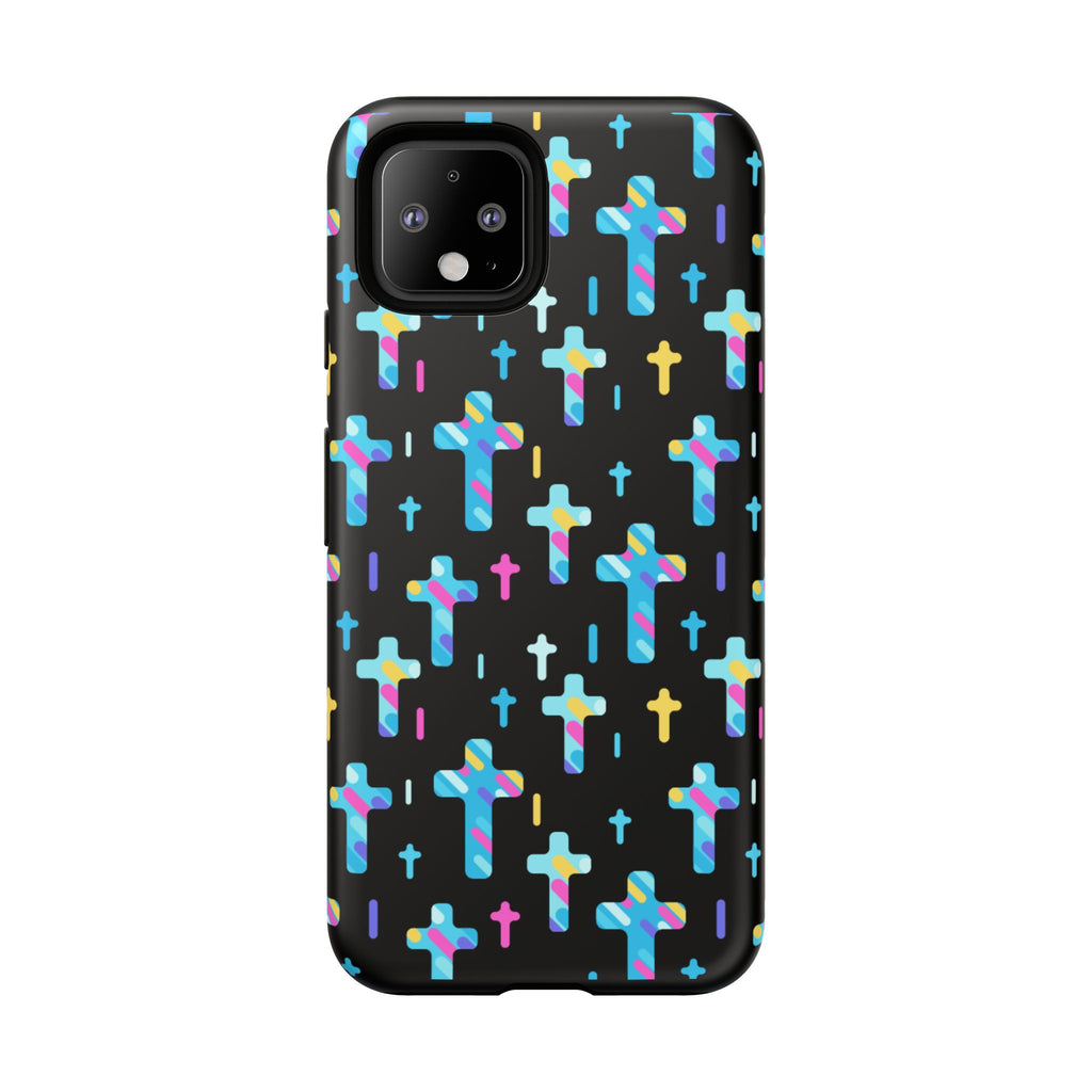 Colorful Cross Google Pixel Phone Case | Faith-Inspired Protection | Christian Gift & Everyday Accessory