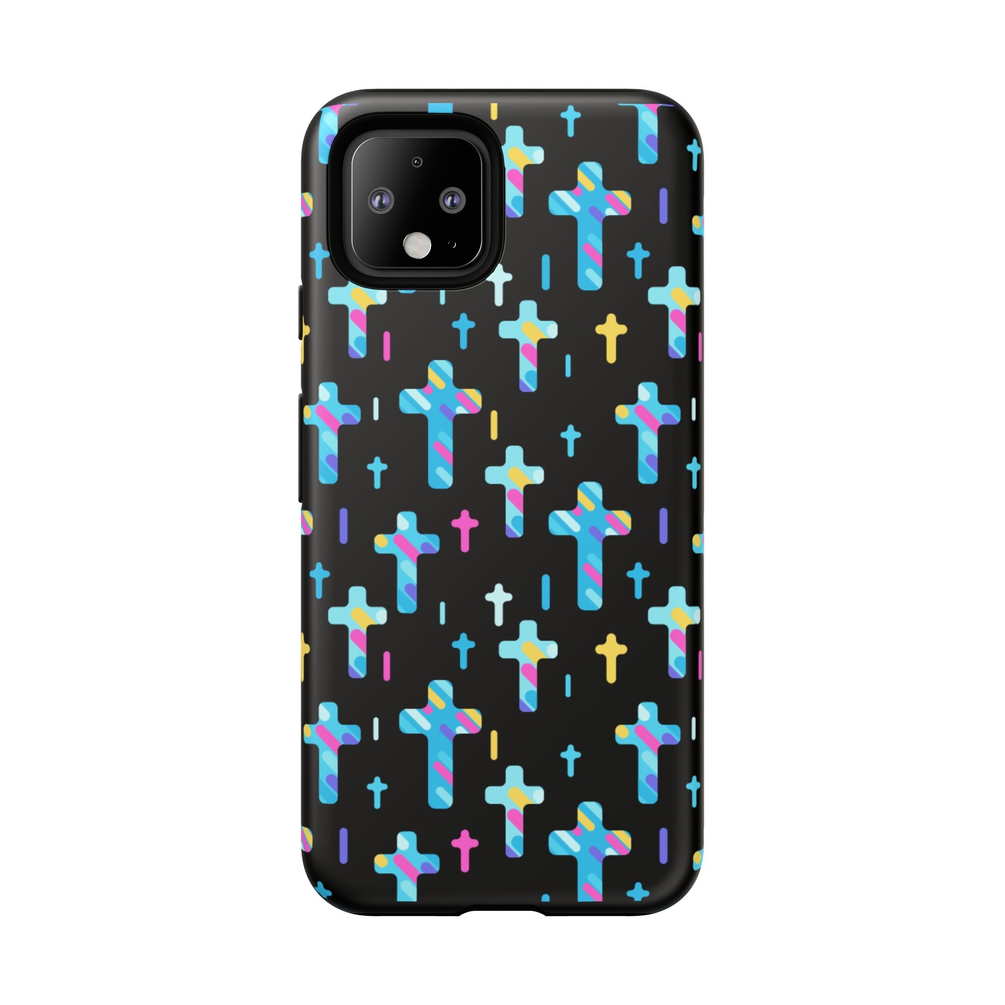 Funda para Google Pixel con cruz colorida | Protección inspirada en la fe | Regalo cristiano y accesorio para el día a día