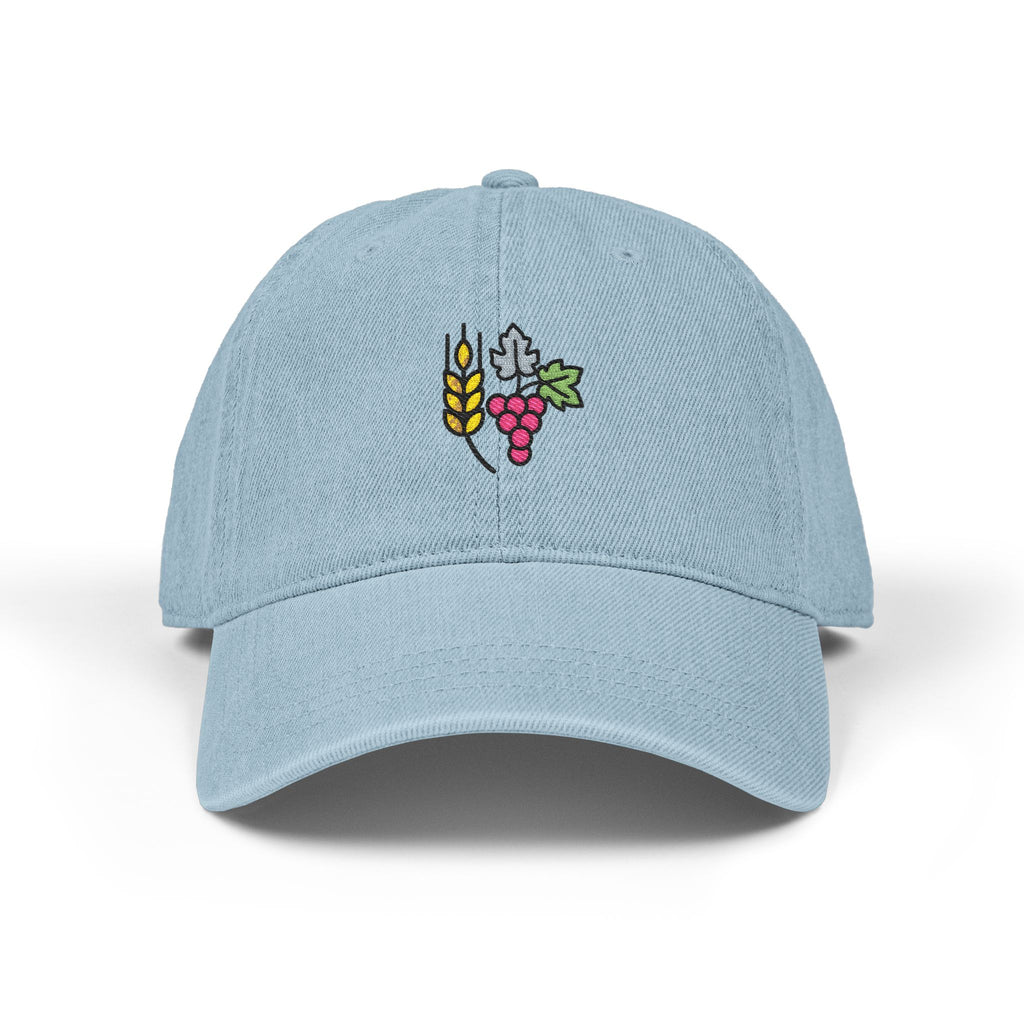 Gorra vaquera con cruz y uvas bordadas: gorra de béisbol inspirada en la fe