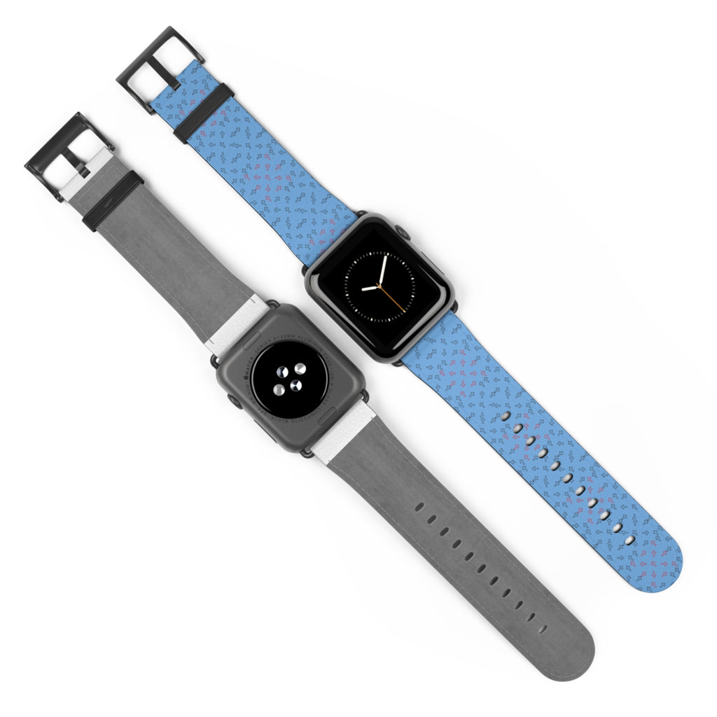 Correa para iWatch con diseño de cruz azul – Edición Modern Faith para mujer