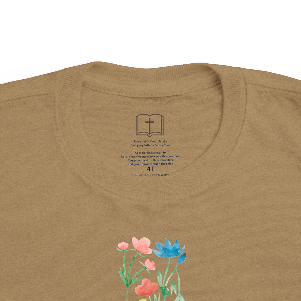 Camiseta cruzada floral para niños pequeños