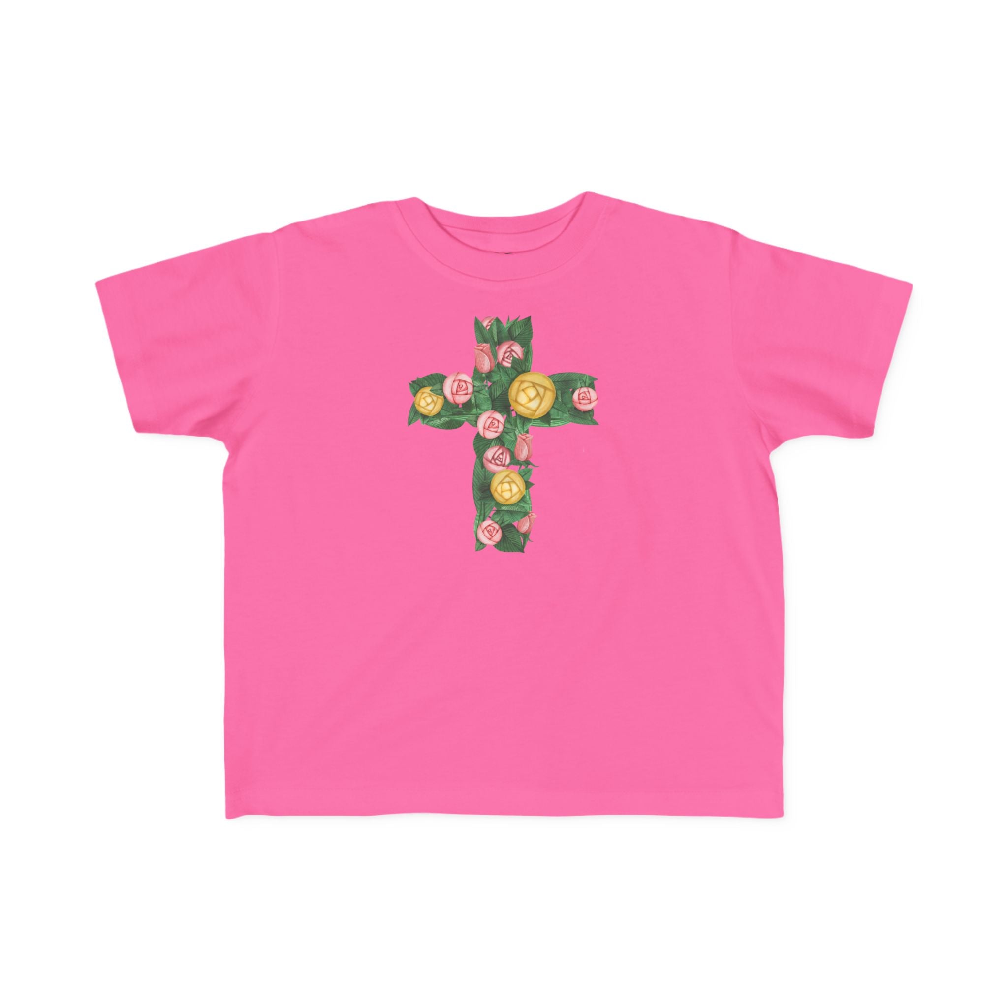 Toddler  Floral Cross Tee