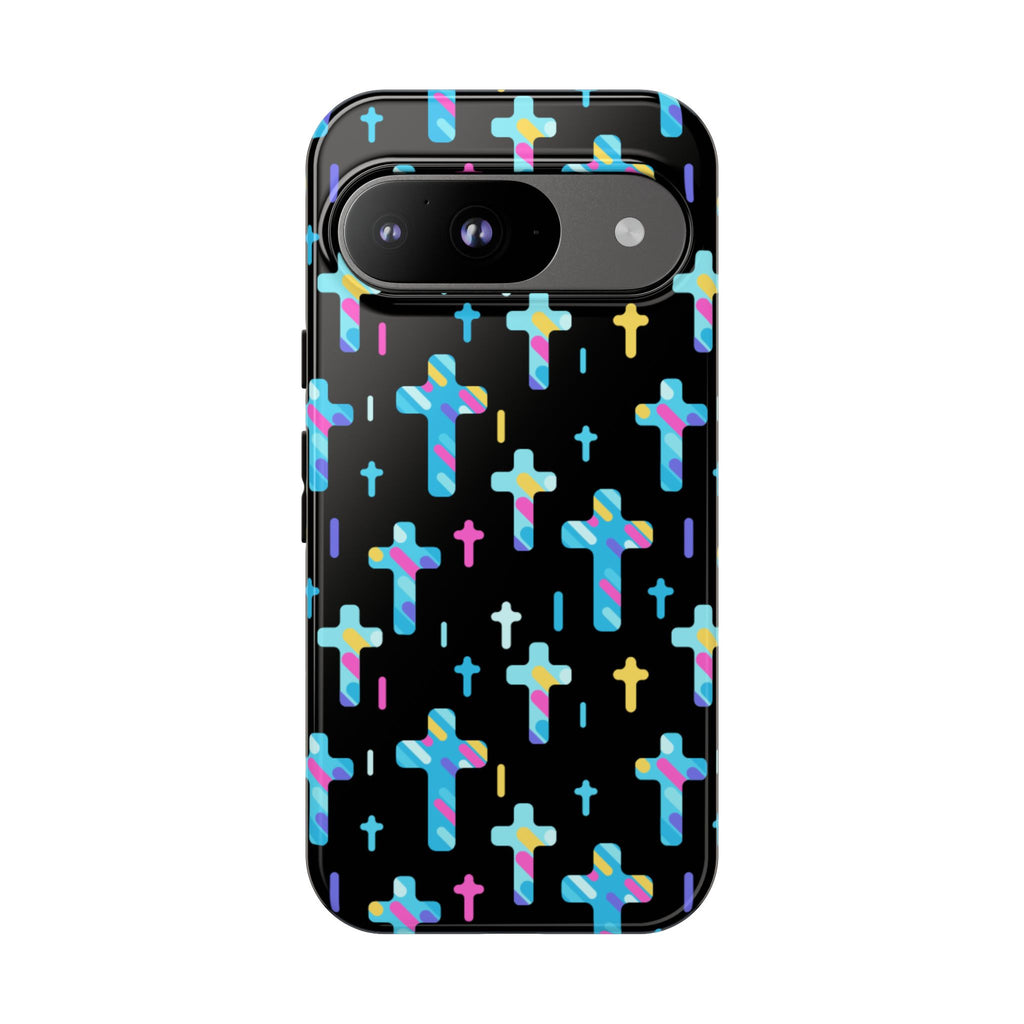 Colorful Cross Google Pixel Phone Case | Faith-Inspired Protection | Christian Gift & Everyday Accessory