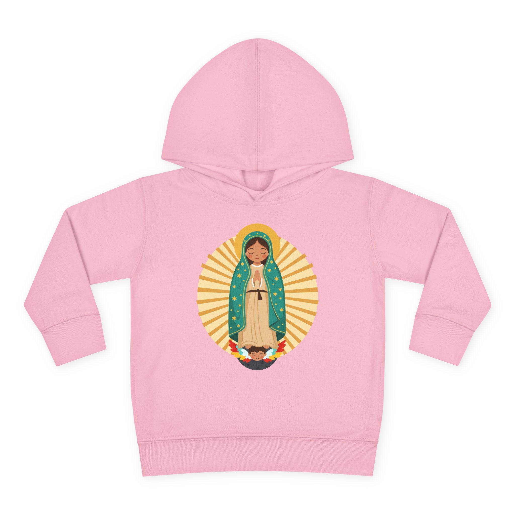 Sudadera con capucha de Nuestra Señora de Guadalupe para niñas | Sudadera con capucha para niños pequeños inspirada en la fe