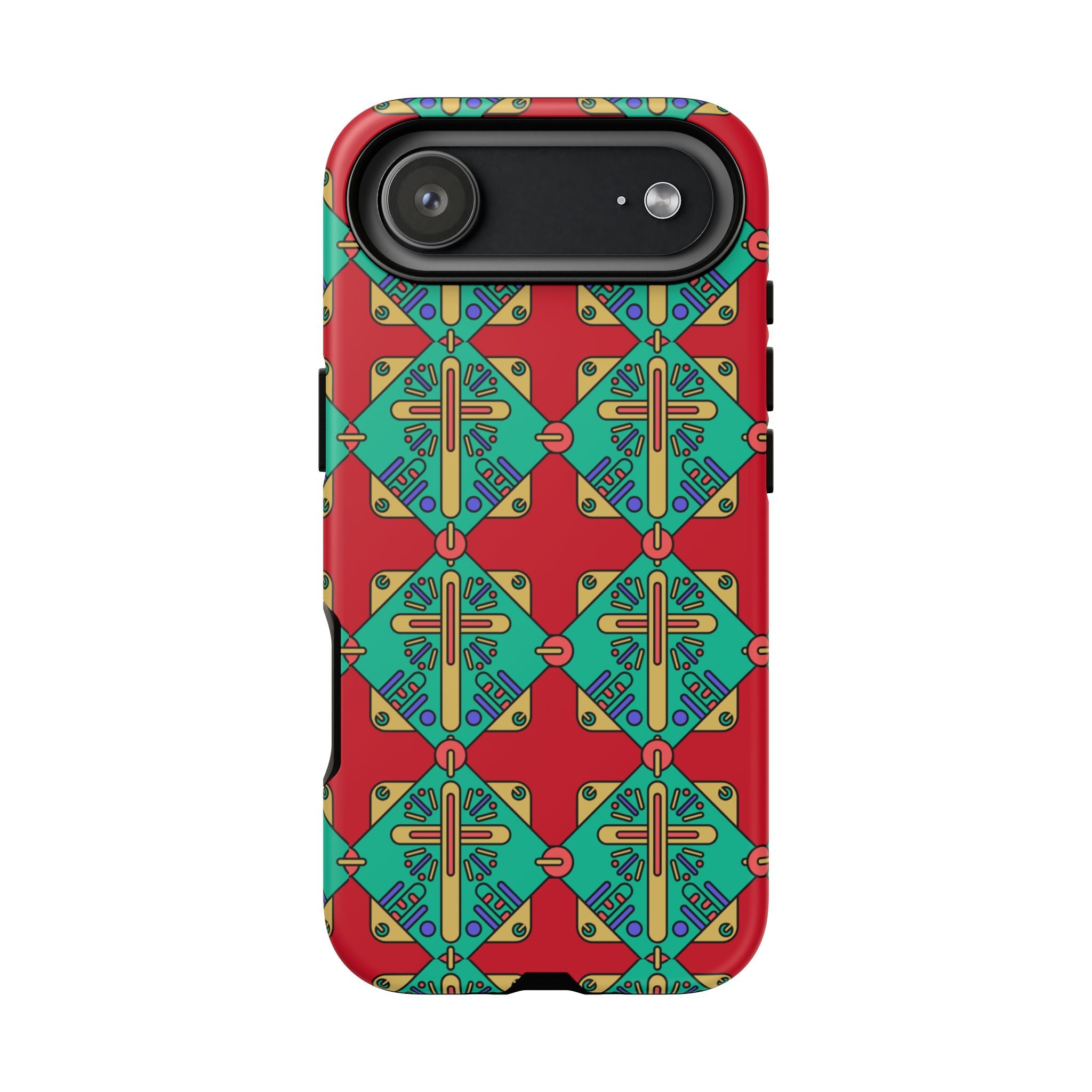 Funda resistente y vibrante para iPhone | Protección artística y colorida | Regalo católico único y elegante accesorio para teléfono