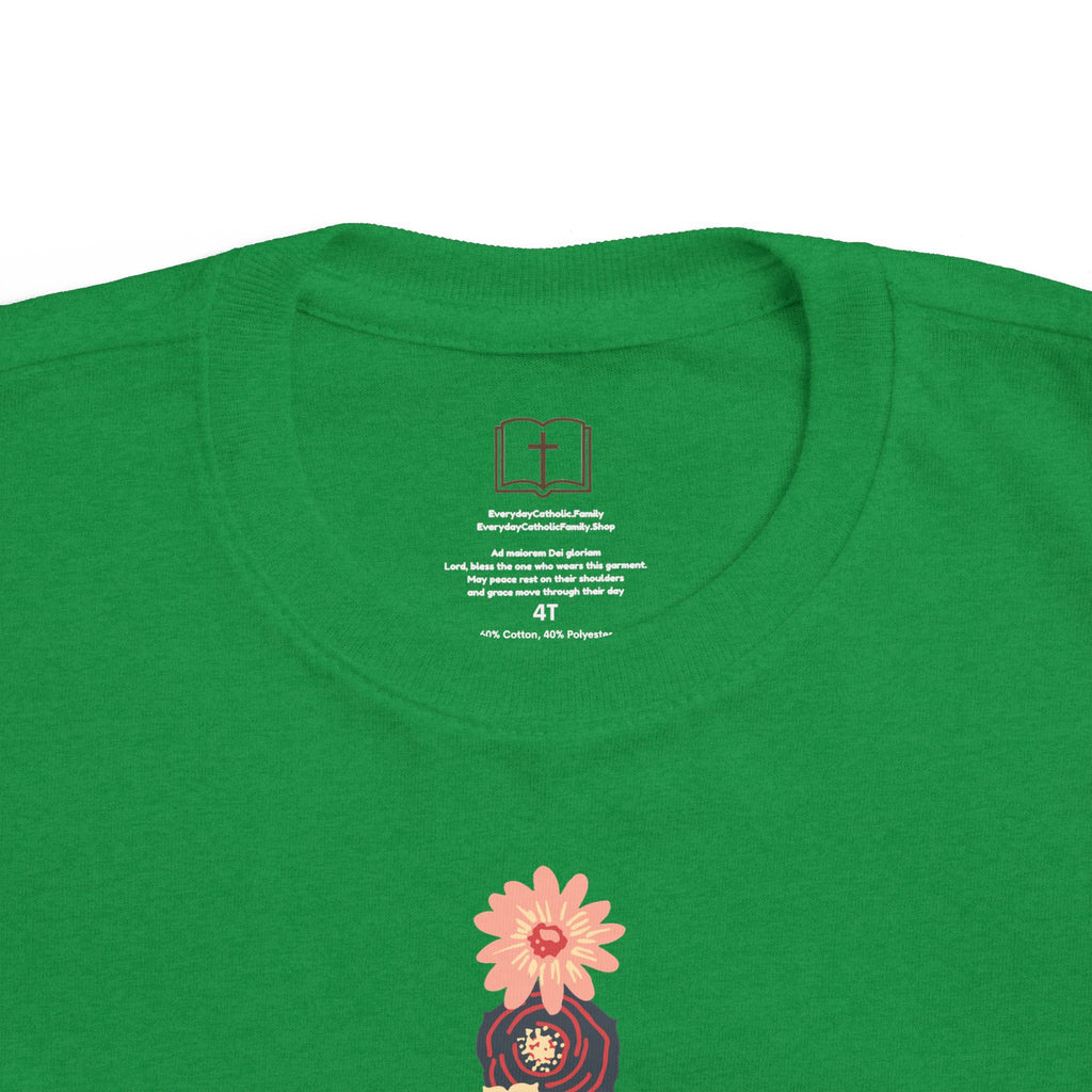Camiseta cruzada floral para niños pequeños