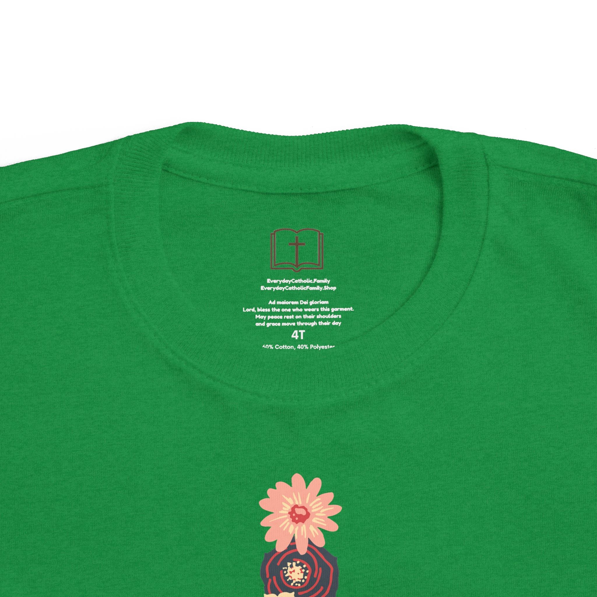 Camiseta cruzada floral para niños pequeños