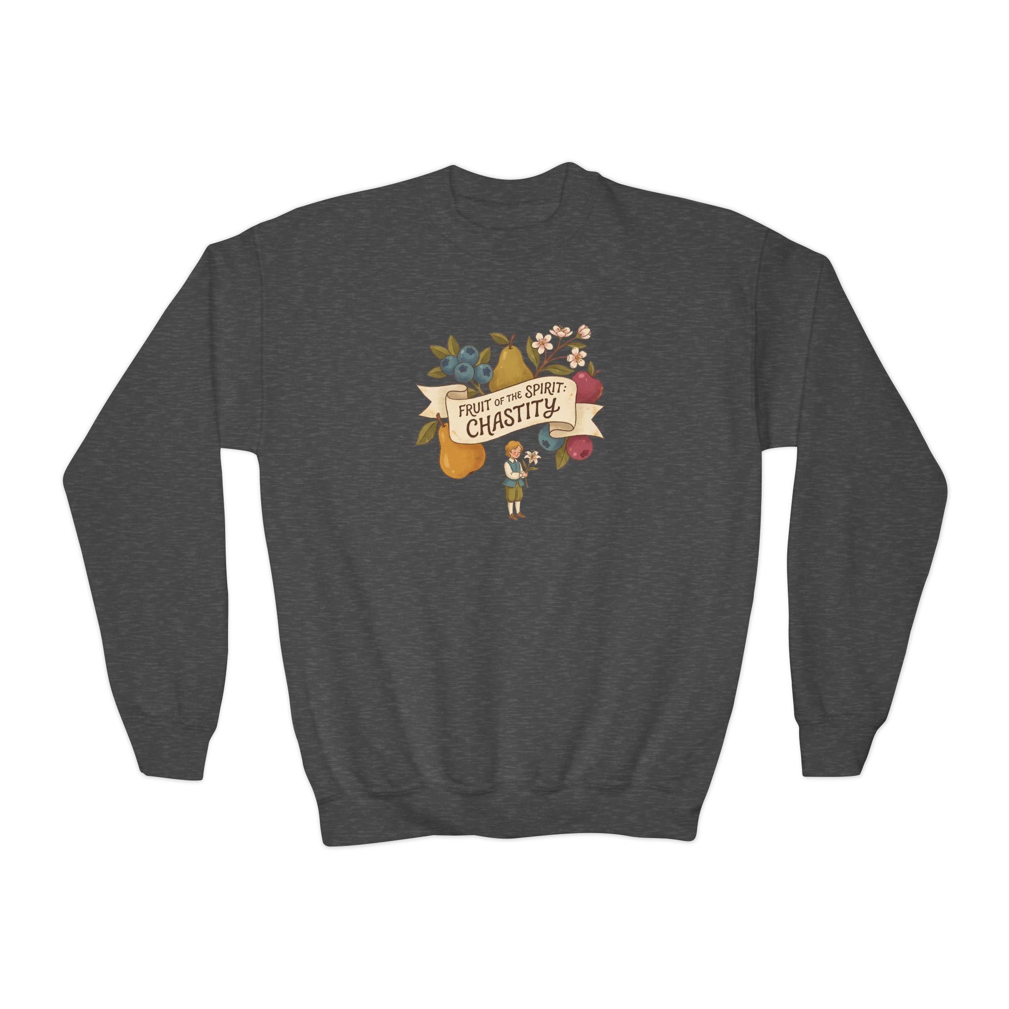 Fruit of the Spirit: Chastity | Catholic Youth Crewneck Sweatshirt