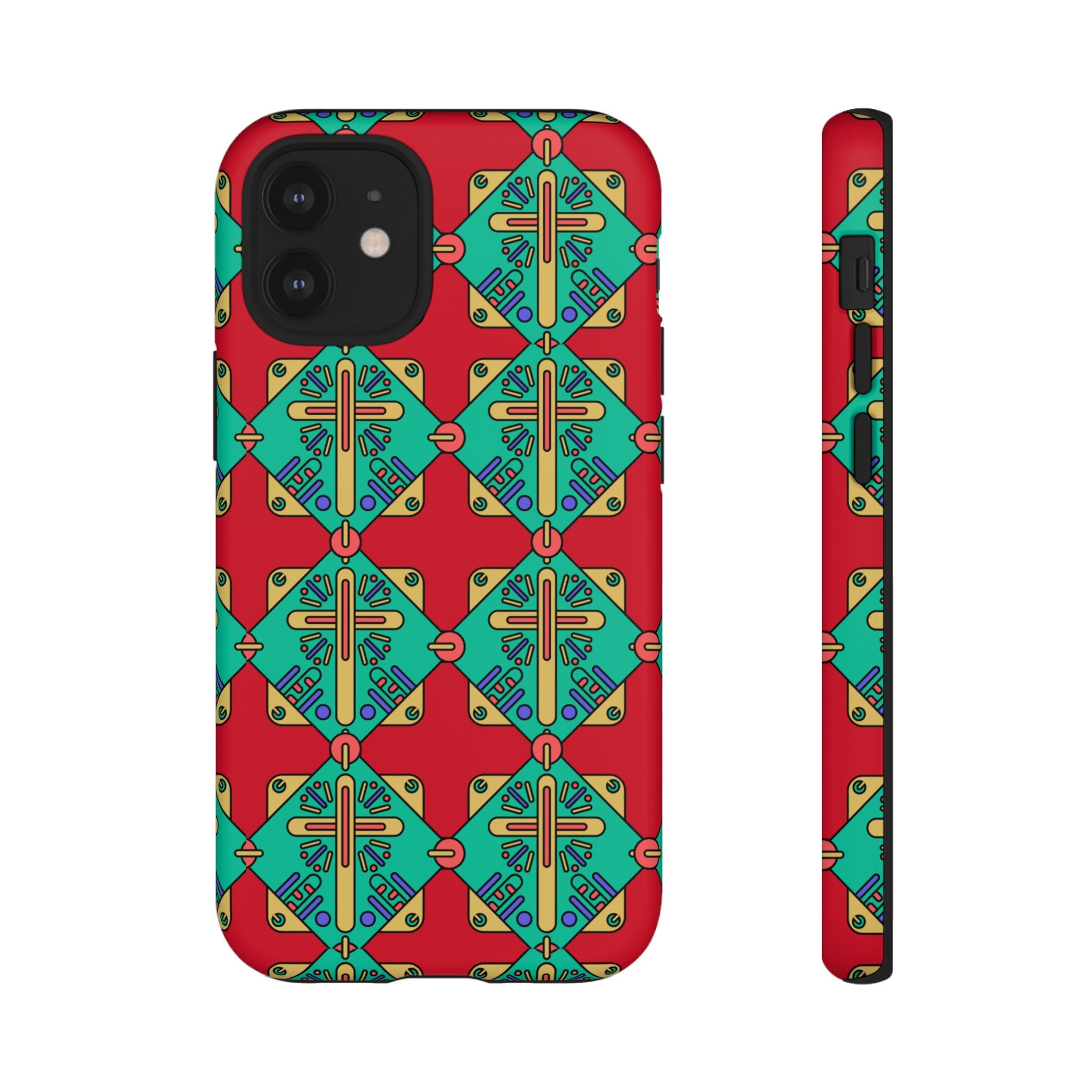 Funda resistente y vibrante para iPhone | Protección artística y colorida | Regalo católico único y elegante accesorio para teléfono