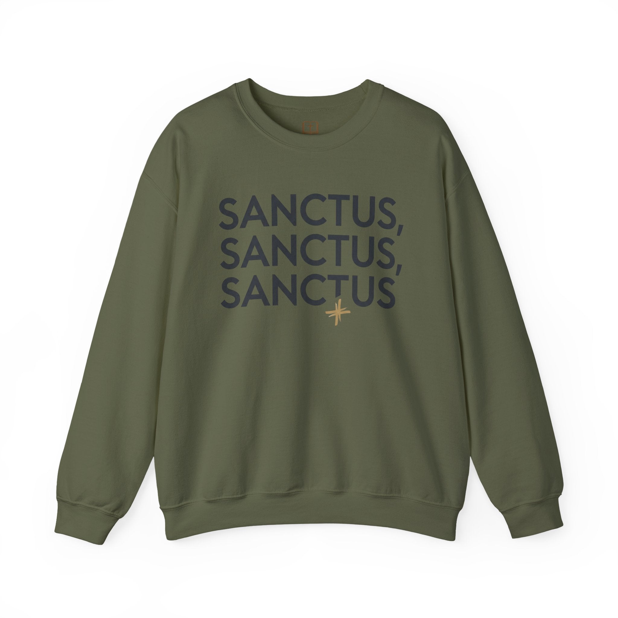 Sanctus, Sanctus, Sanctus Catholic Crewneck Sweatshirt | Holy Faith Apparel