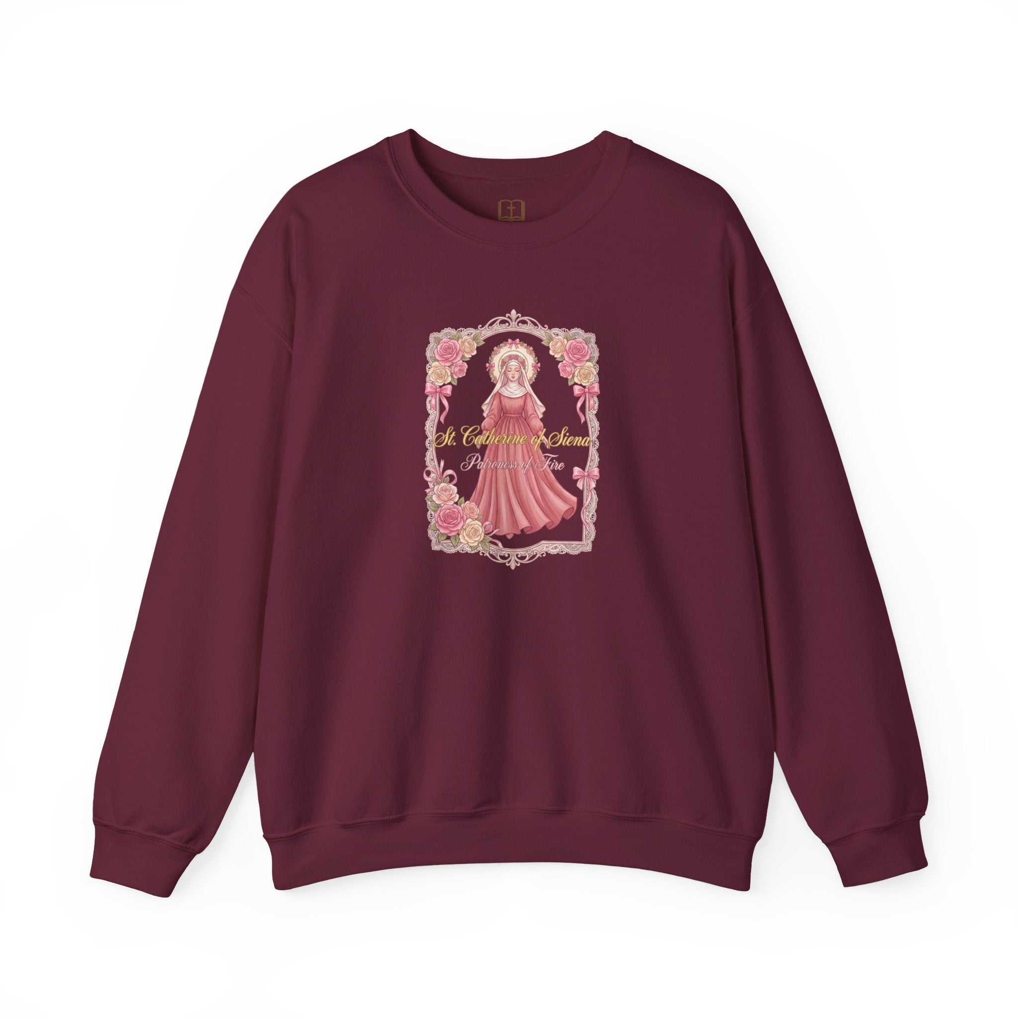 St. Catherine of Siena Patroness of Fire Crewneck Sweatshirt
