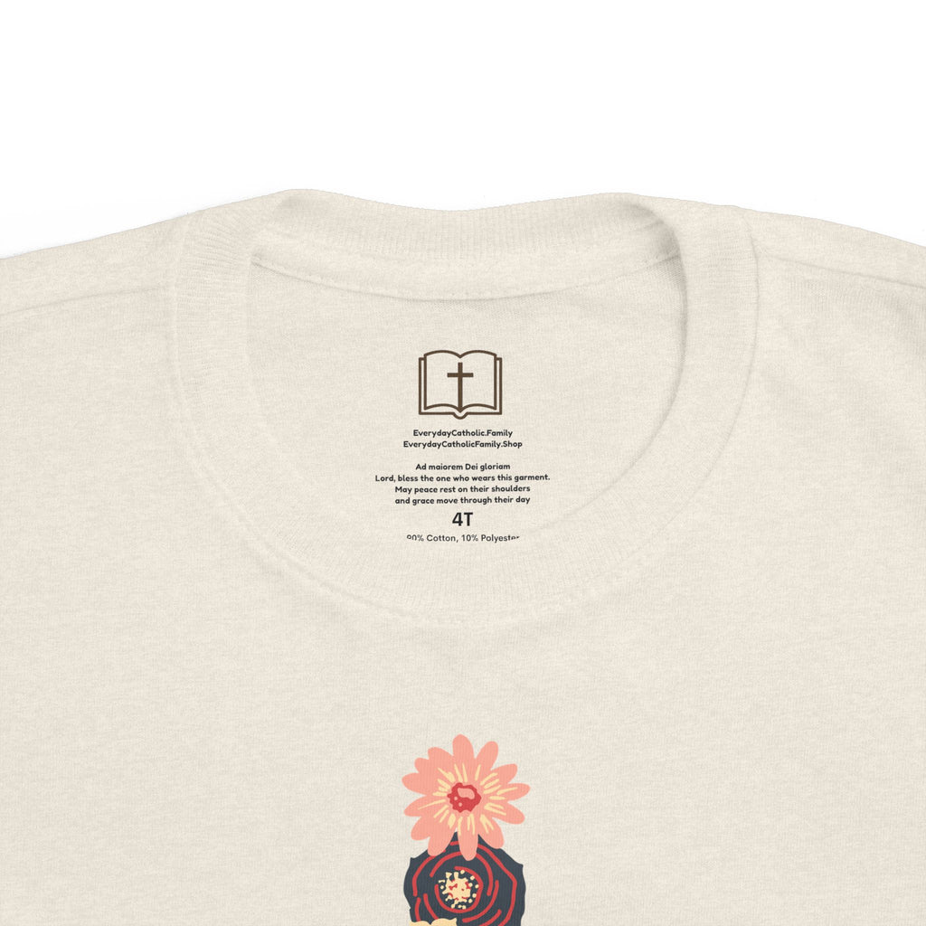 Camiseta cruzada floral para niños pequeños