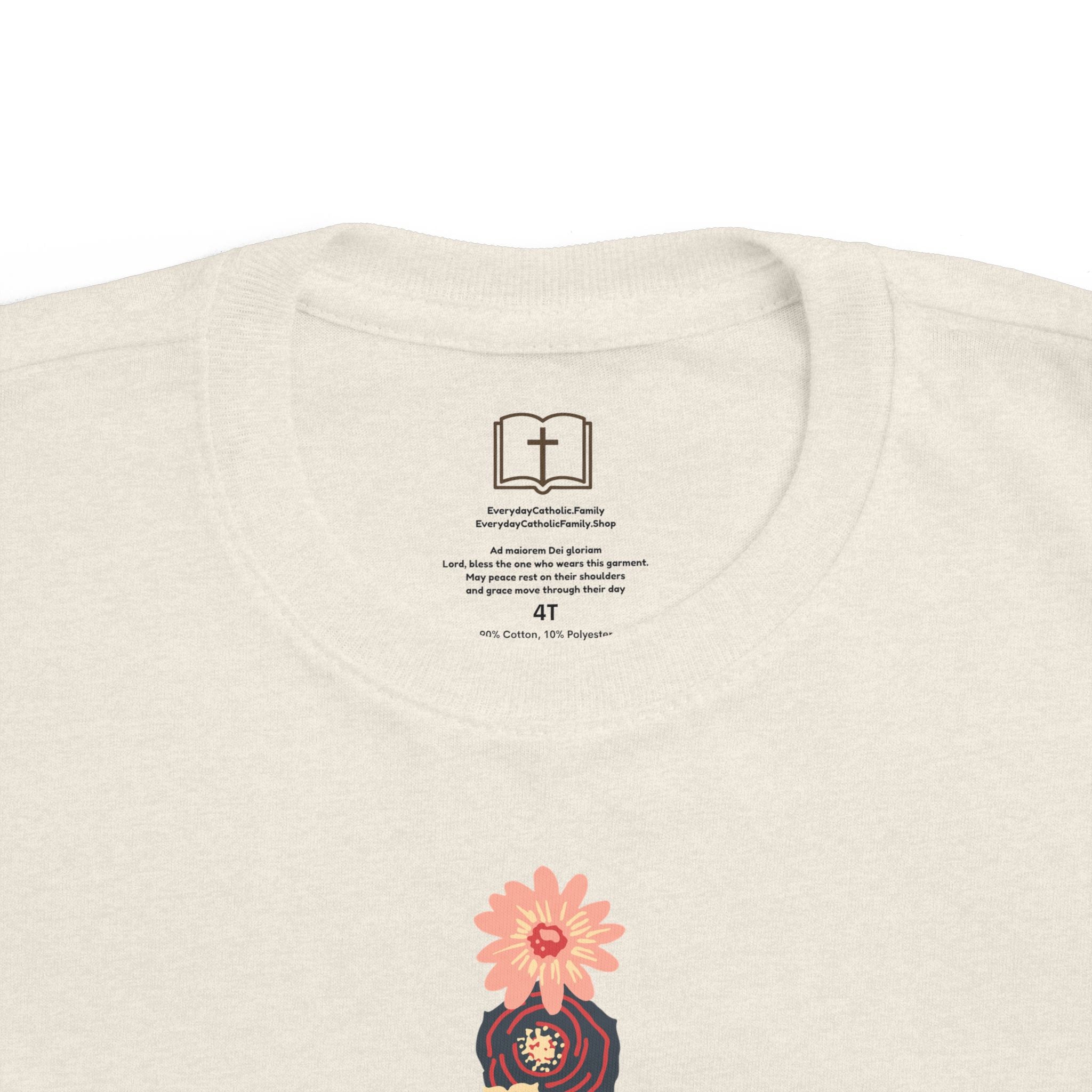 Camiseta cruzada floral para niños pequeños