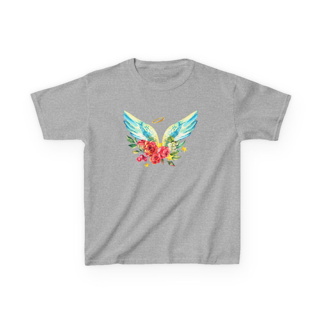 Camiseta infantil con alas de ángel | Camiseta cristiana inspirada en la fe para niños y niñas