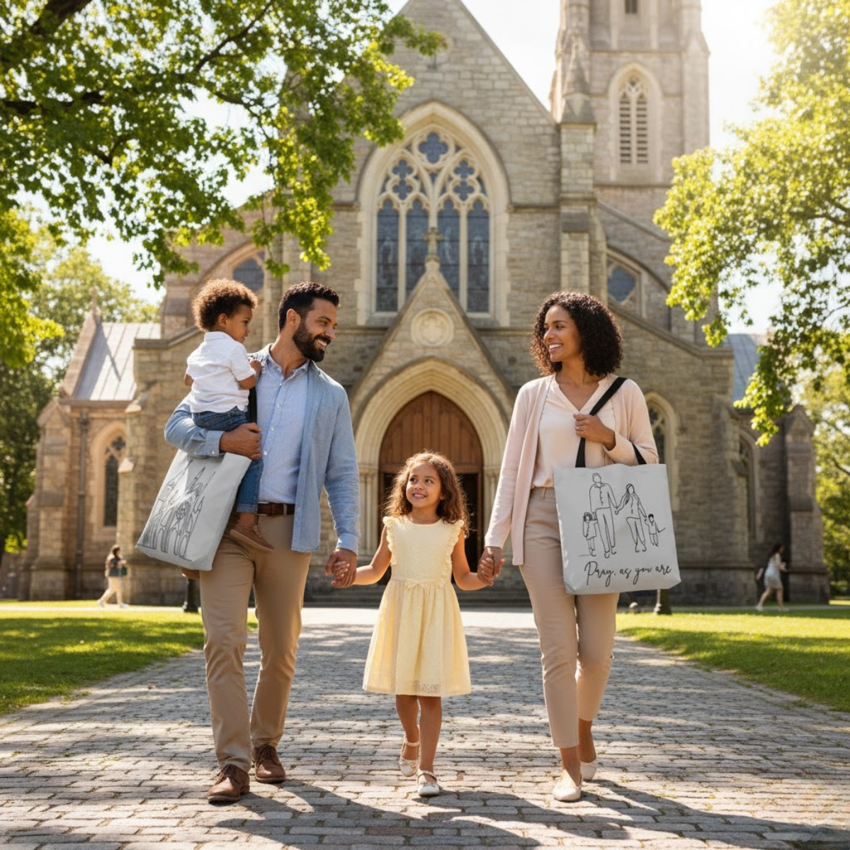 Bolsa de Misa | Bolsa de Iglesia «Ora como estás» | Bolsa de artículos esenciales de fe para la familia