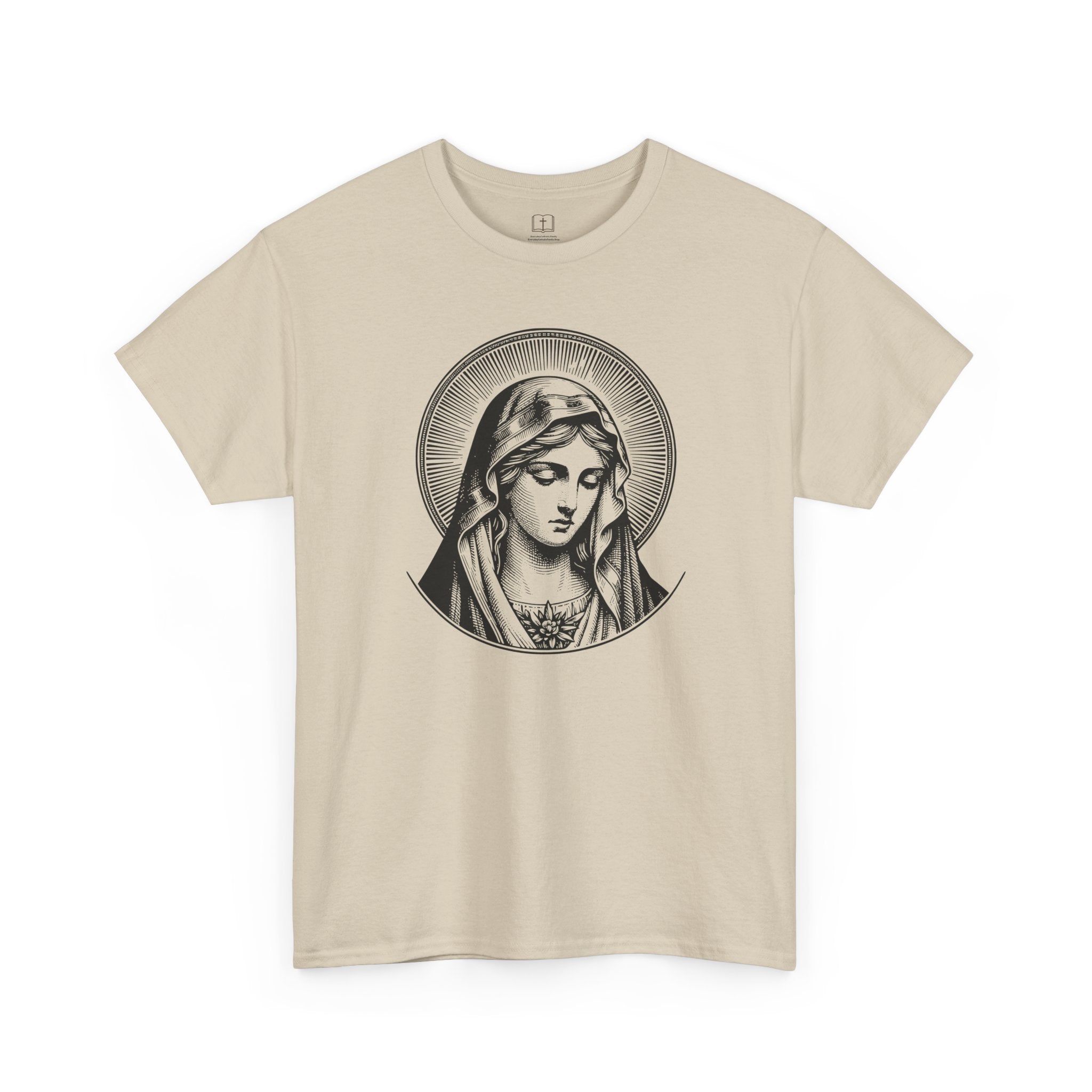 Camiseta vintage del Sagrado Corazón para mujer | Camiseta de arte mariano | Ropa católica para mujer