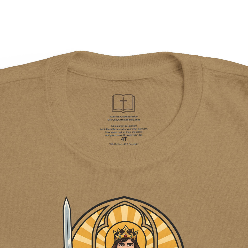 Camiseta de San Luis IX para niño | Camiseta cristiana "Fiel Caballero" para niño