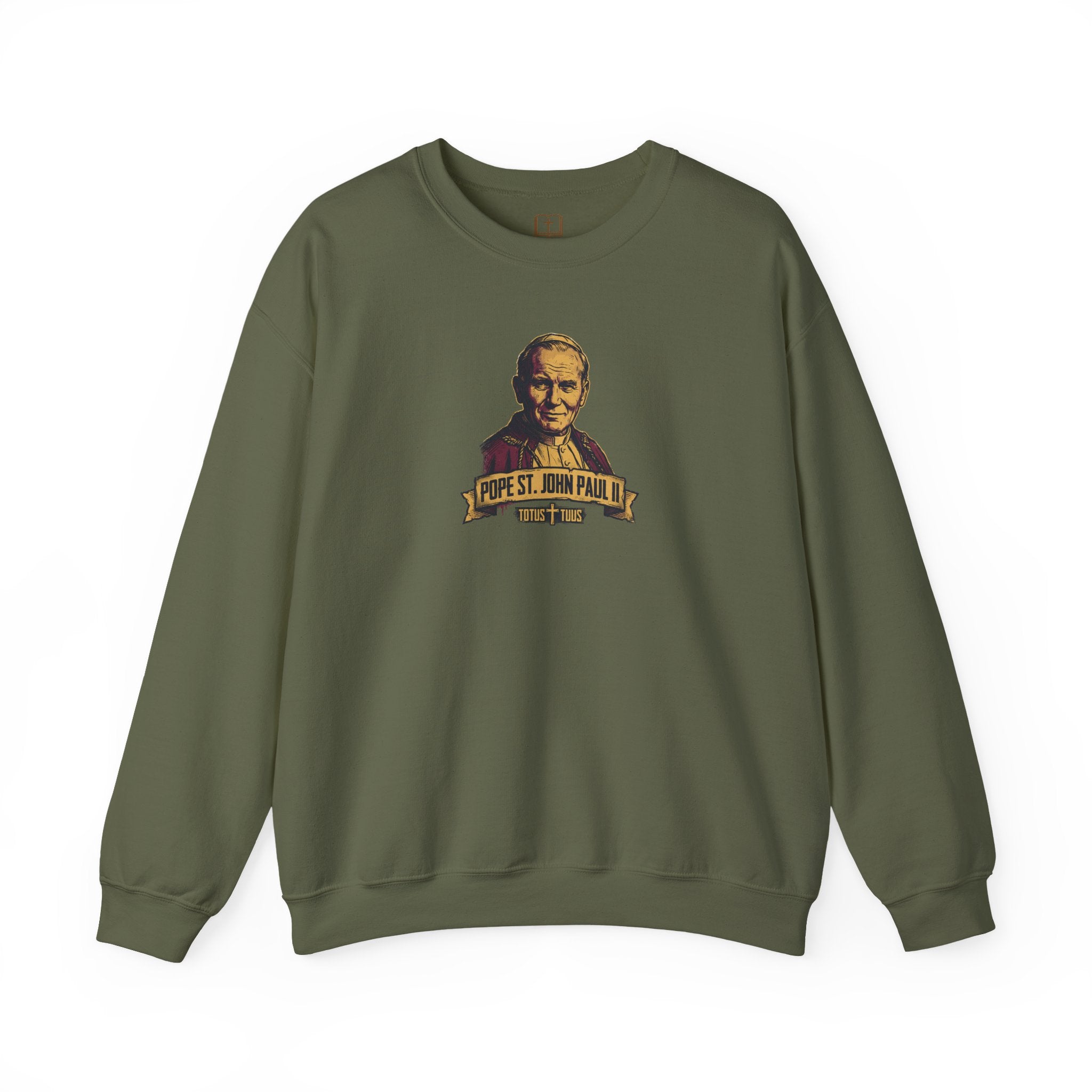Pope St. John Paul II 'Totus Tuus' Vintage Crewneck Sweatshirt