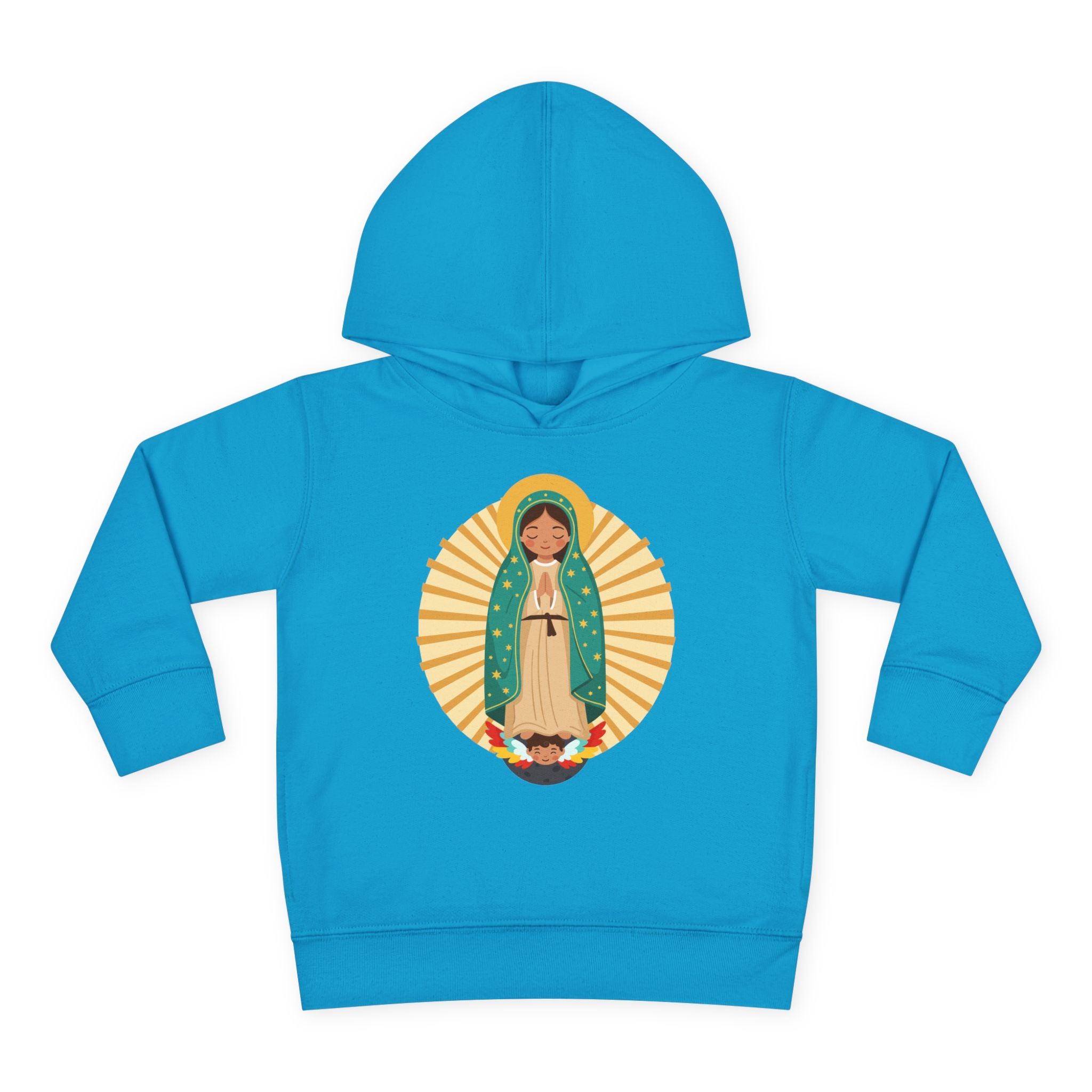 Sudadera con capucha de Nuestra Señora de Guadalupe para niñas | Sudadera con capucha para niños pequeños inspirada en la fe