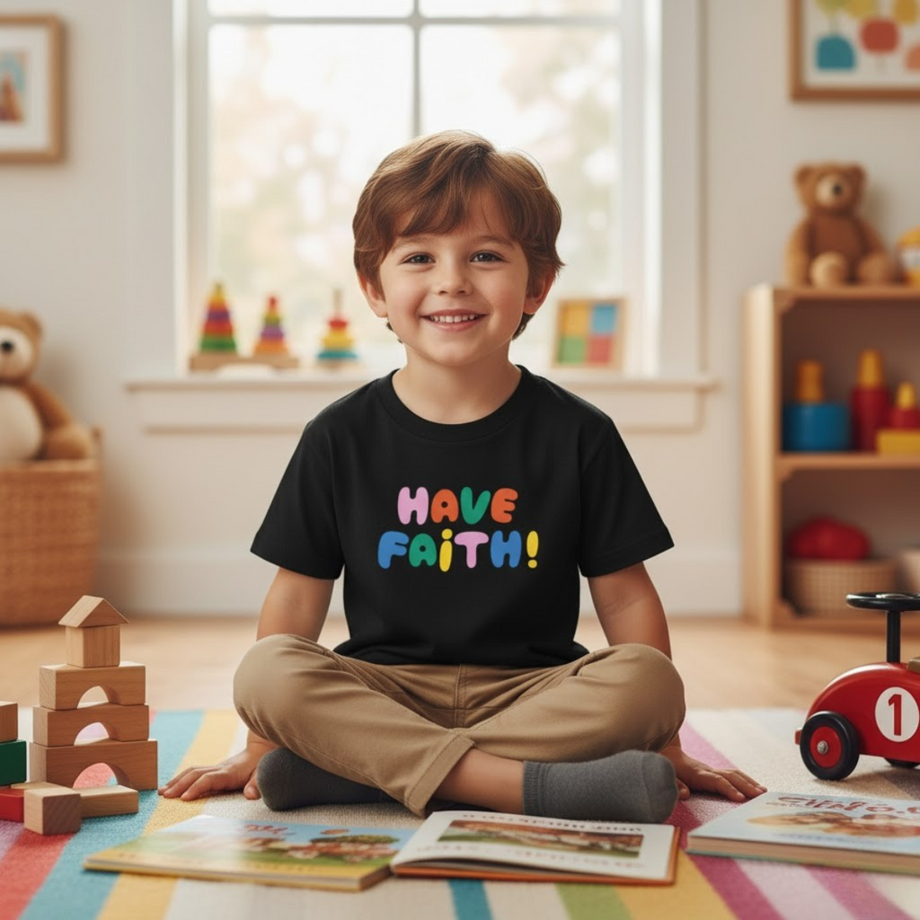 Camiseta infantil "Ten Fe" | Camiseta cristiana inspiradora para niños y niñas